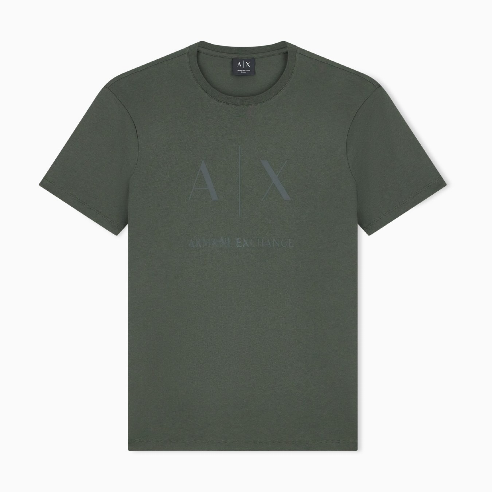 Мъжка зелена тениска Armani Exchange Men T-shirt  ﻿XM002683 AF10356 U8123 Front View