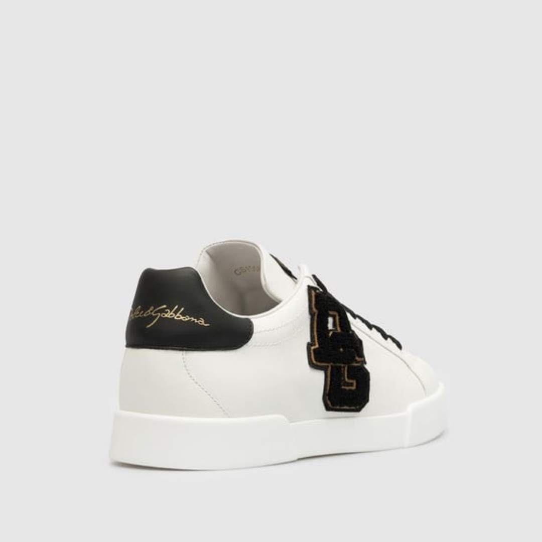 Мъжки бели кецове Dolce & Gabbana Portofino DG Logo Men Sneakers Heel View