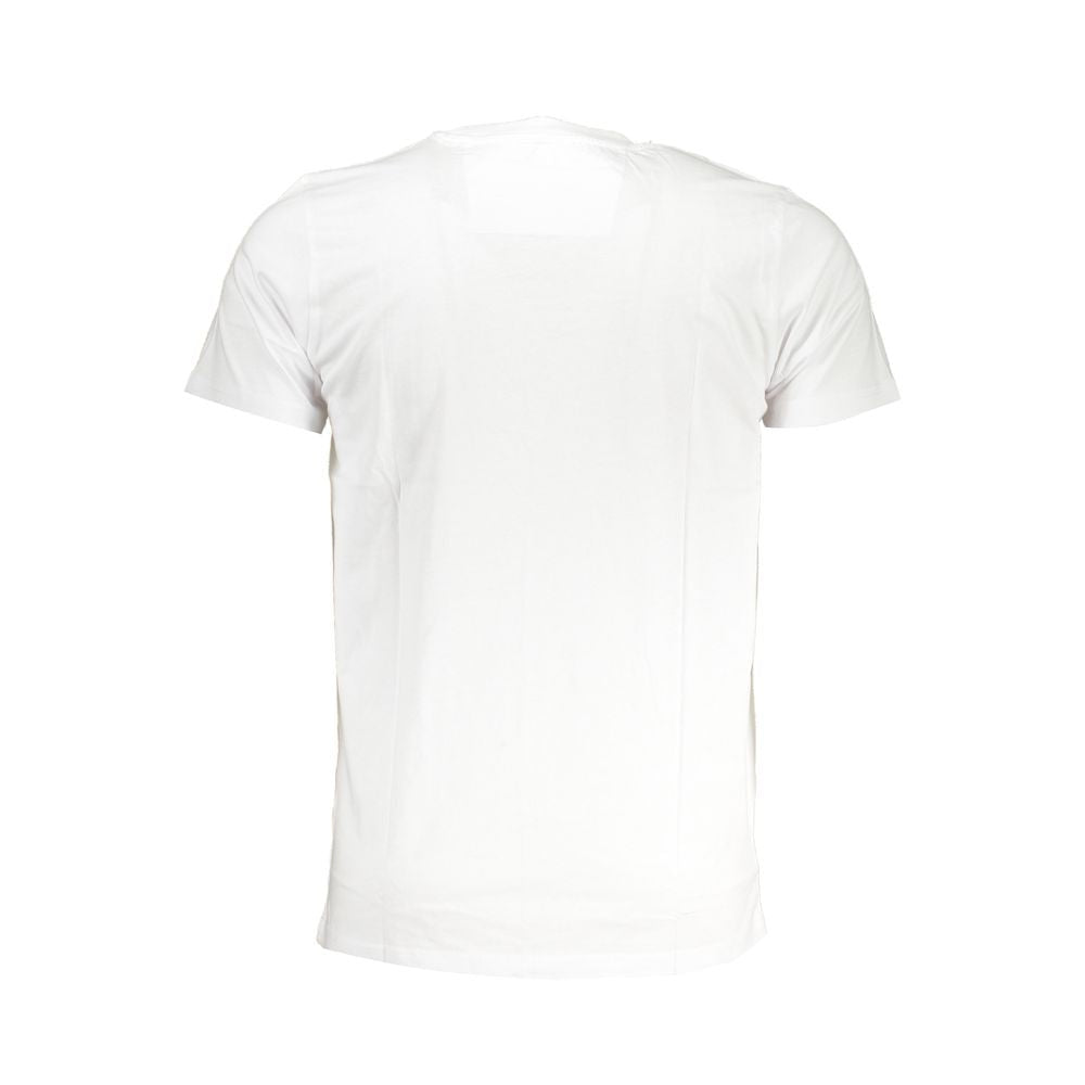 Мъжка тениска Men’s cotton t-shirt Cavalli Class QXT62Q JD060 00053 White back view