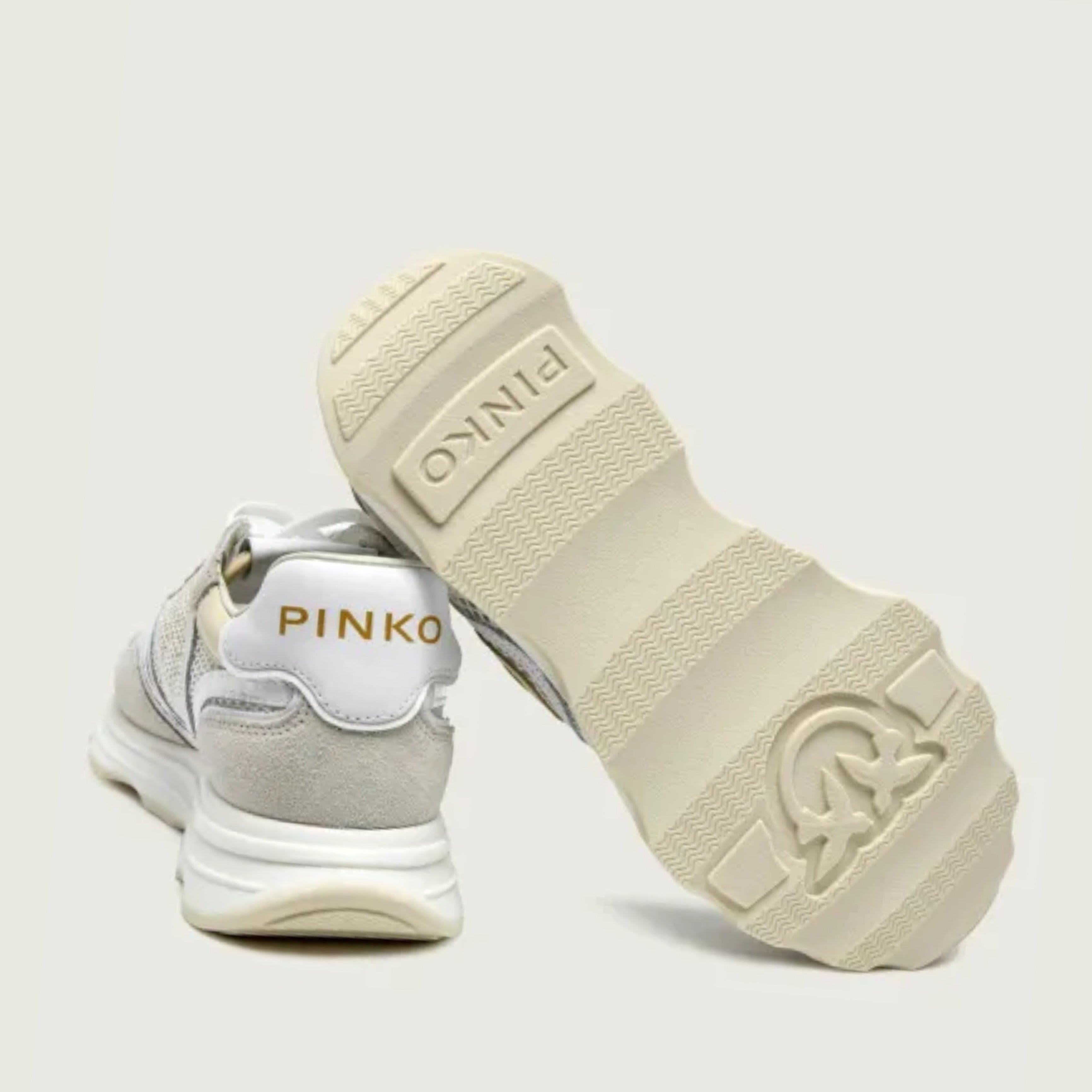 Дамски маратонки Women’s sneakers Pinko Zoe SS0175 P084 Z1B White heel and outlet view