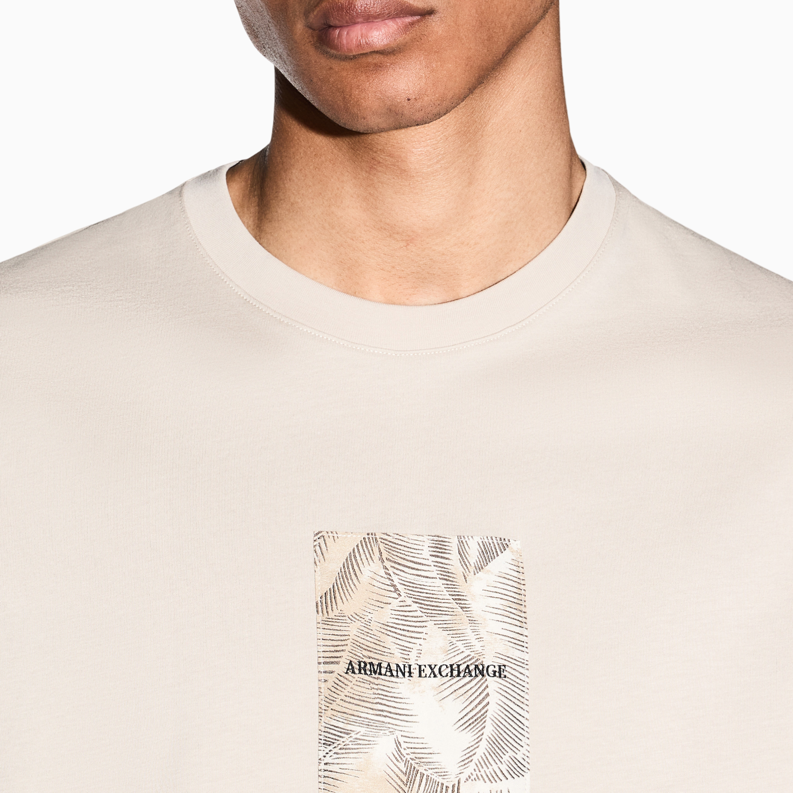 Мъжка бежова текиска EA7 Emporio Armani Men T-shirt XM002501 AF10356 U1148 Close-Up