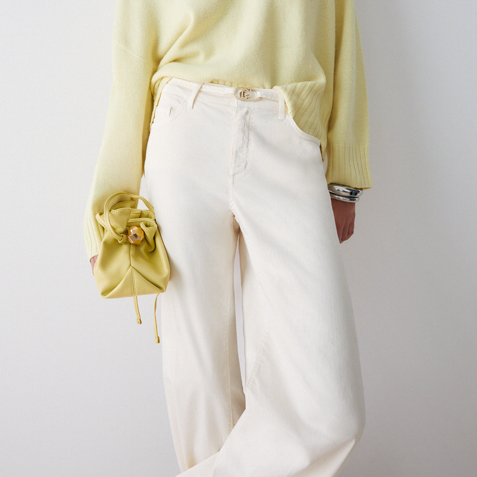 Дамски бял панталон Liu Jo Women Trousers WA6274 T9257 X0760 Close-Up