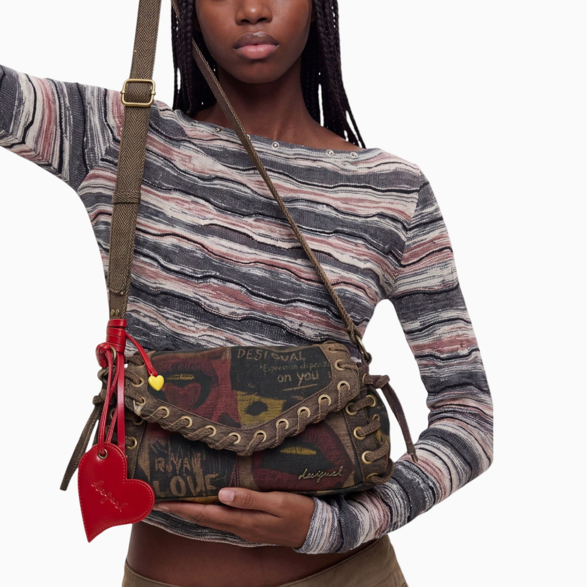 Дамска чанта Desigual Women Crossbody Bag 26WAXD14 9019 Model View