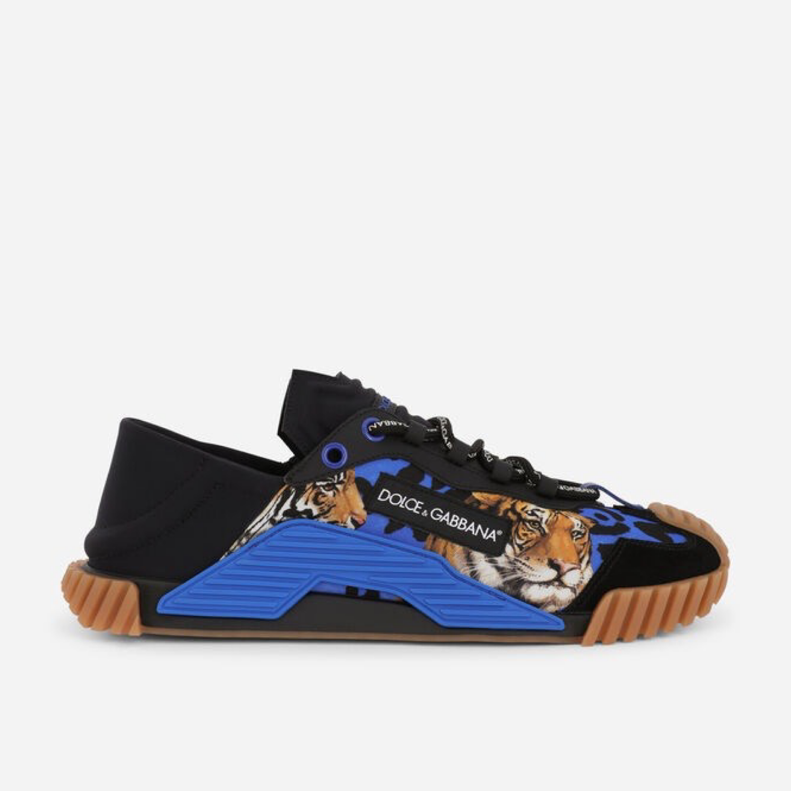Dolce & Gabbana NS1 Tiger Print Men Sneakers Lateral View