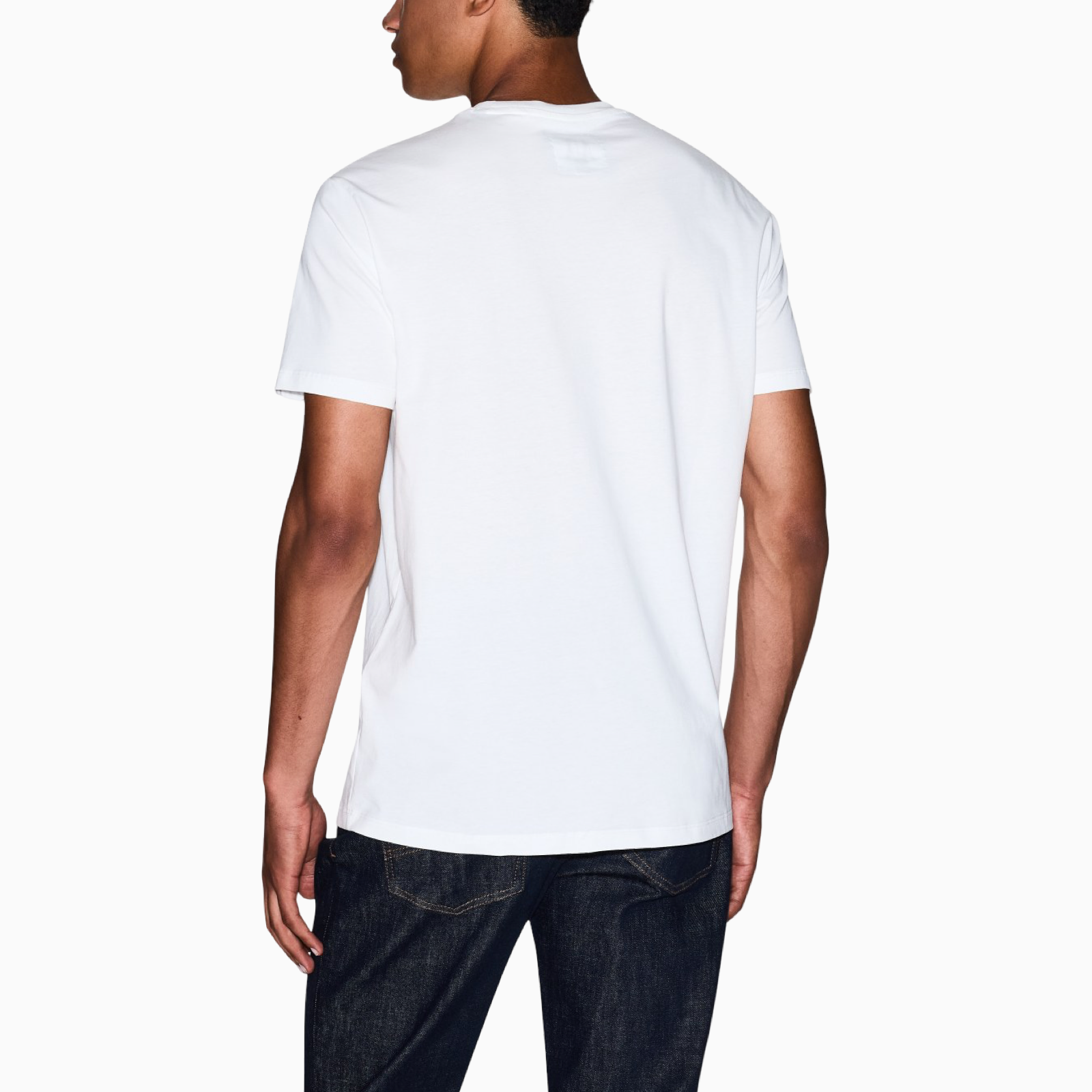 Мъжка бяла тениска Armani Exchange T-shirt XM000365 AF12308 Back View