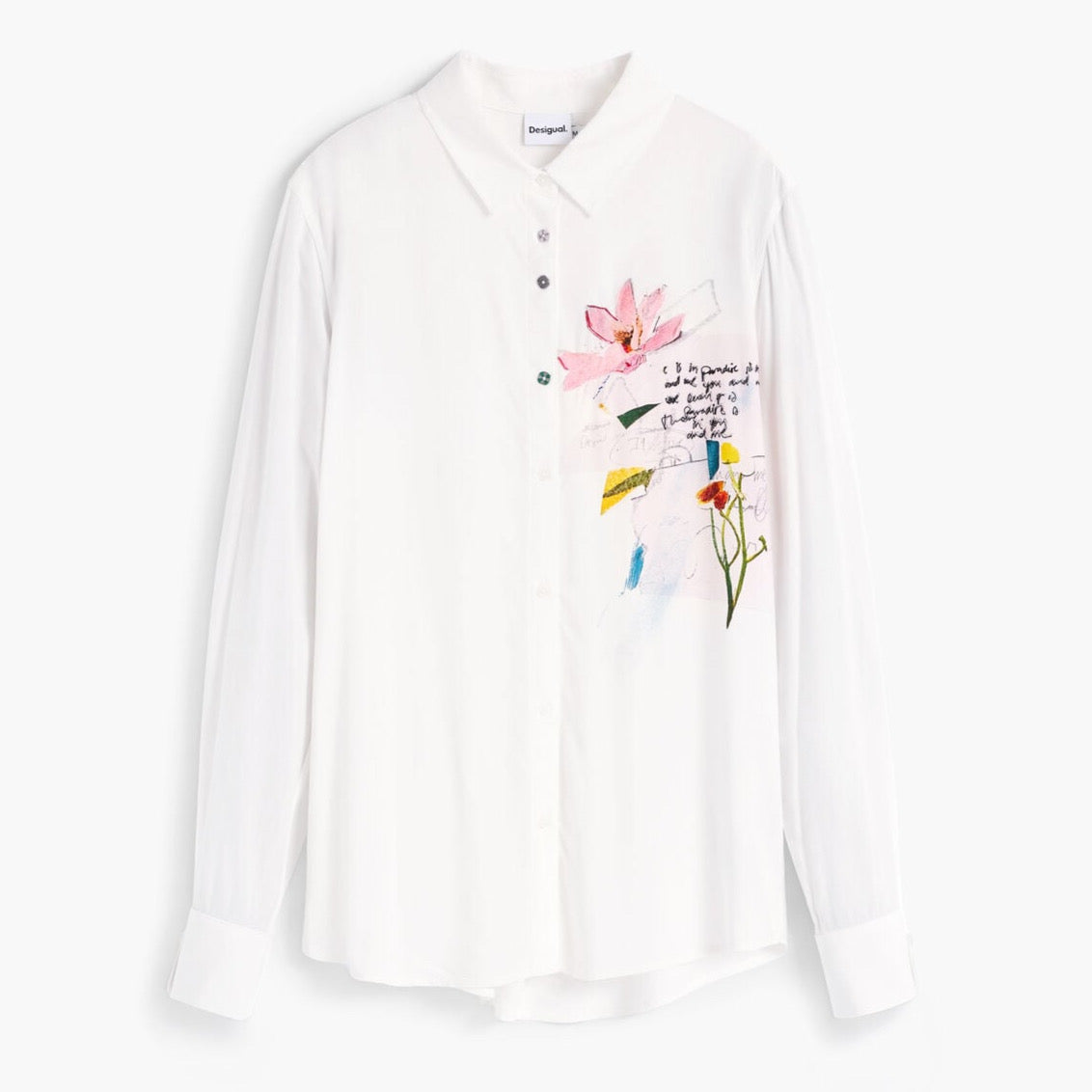 Дамска риза Desigual women’s shirt 26WWCW12 1000 Top view 