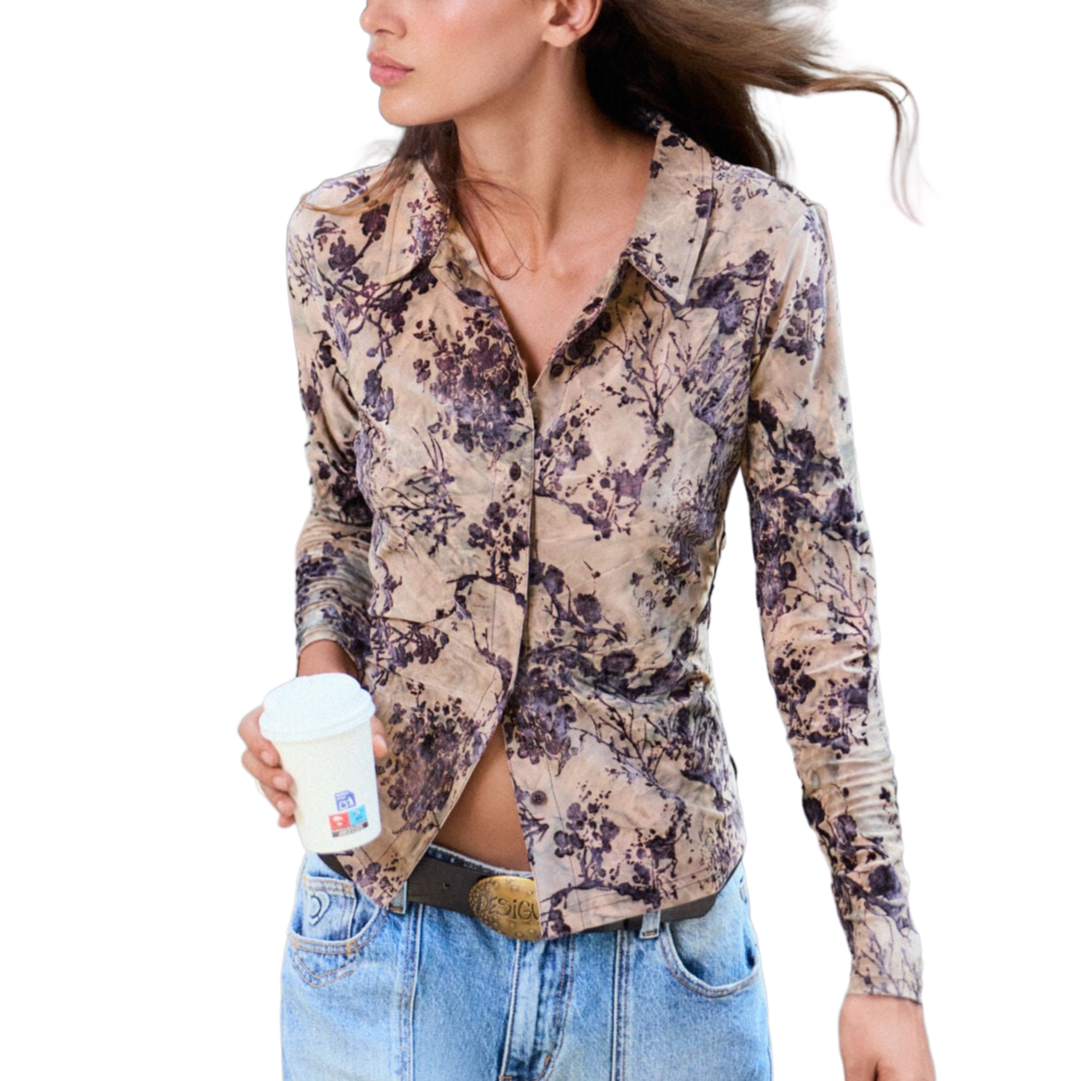 Дамска риза Desigual women’s shirt 26WWTK34 2044 Front view 