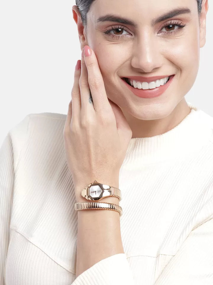 Дамски часовник Women’s watch Just Cavalli Signature Snake Glam DNA JC1L001M0065 Rose Gold
