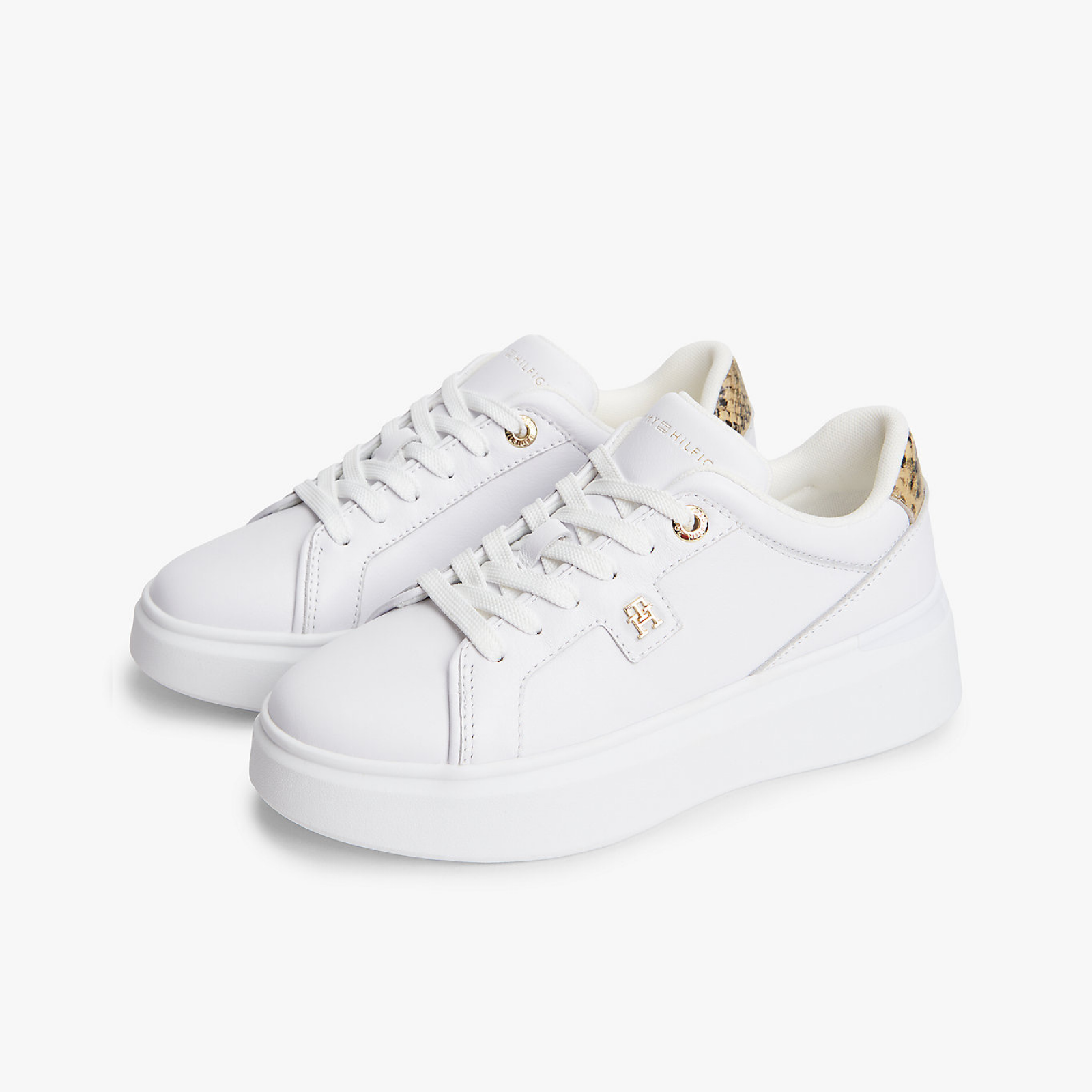 Дамски бели кецове Tommy Hilfiger Women Sneakers FW0FW09456 YBS Top View