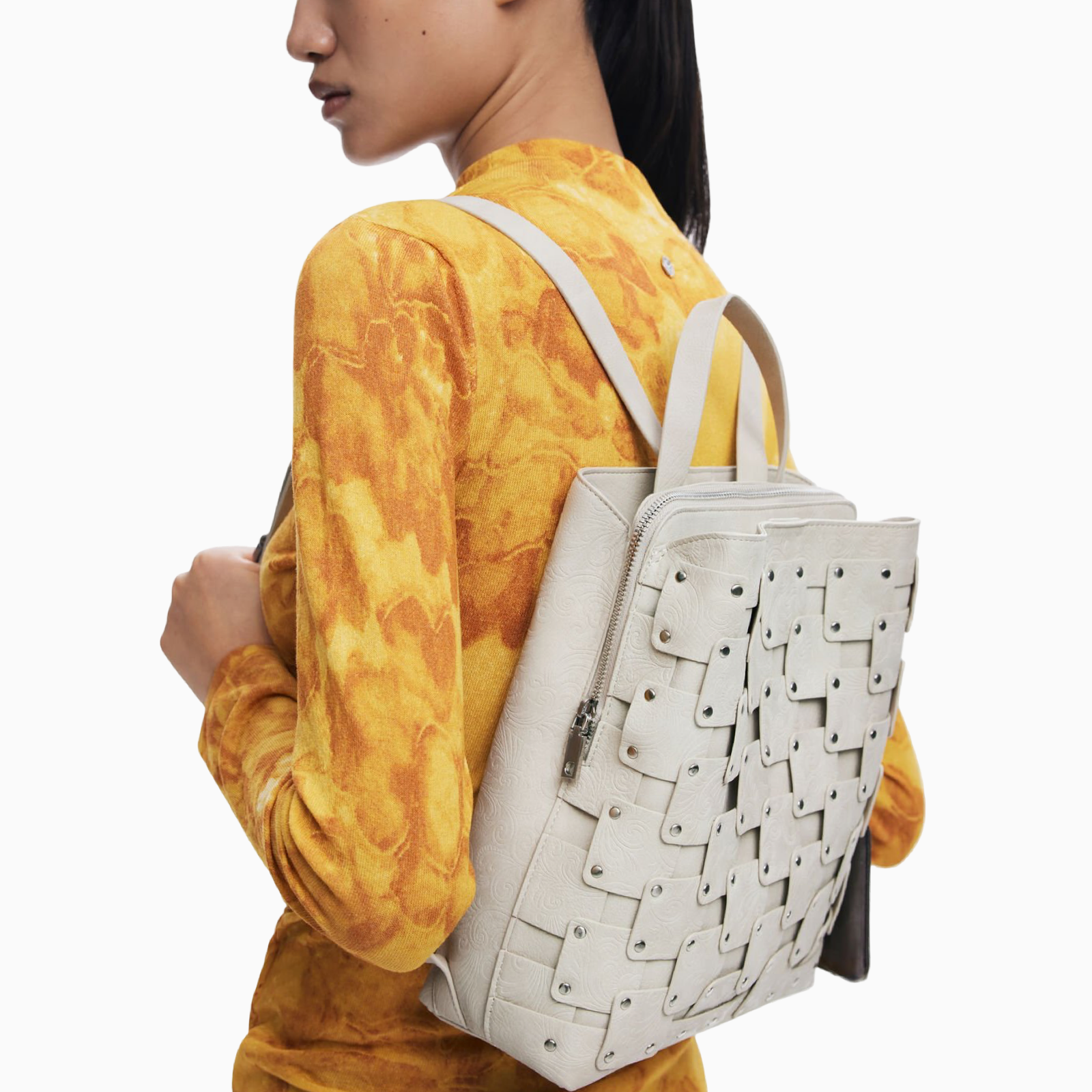 Дамска бяла раница Desigual Women Rucksack 25WAKP40 6006U Model View