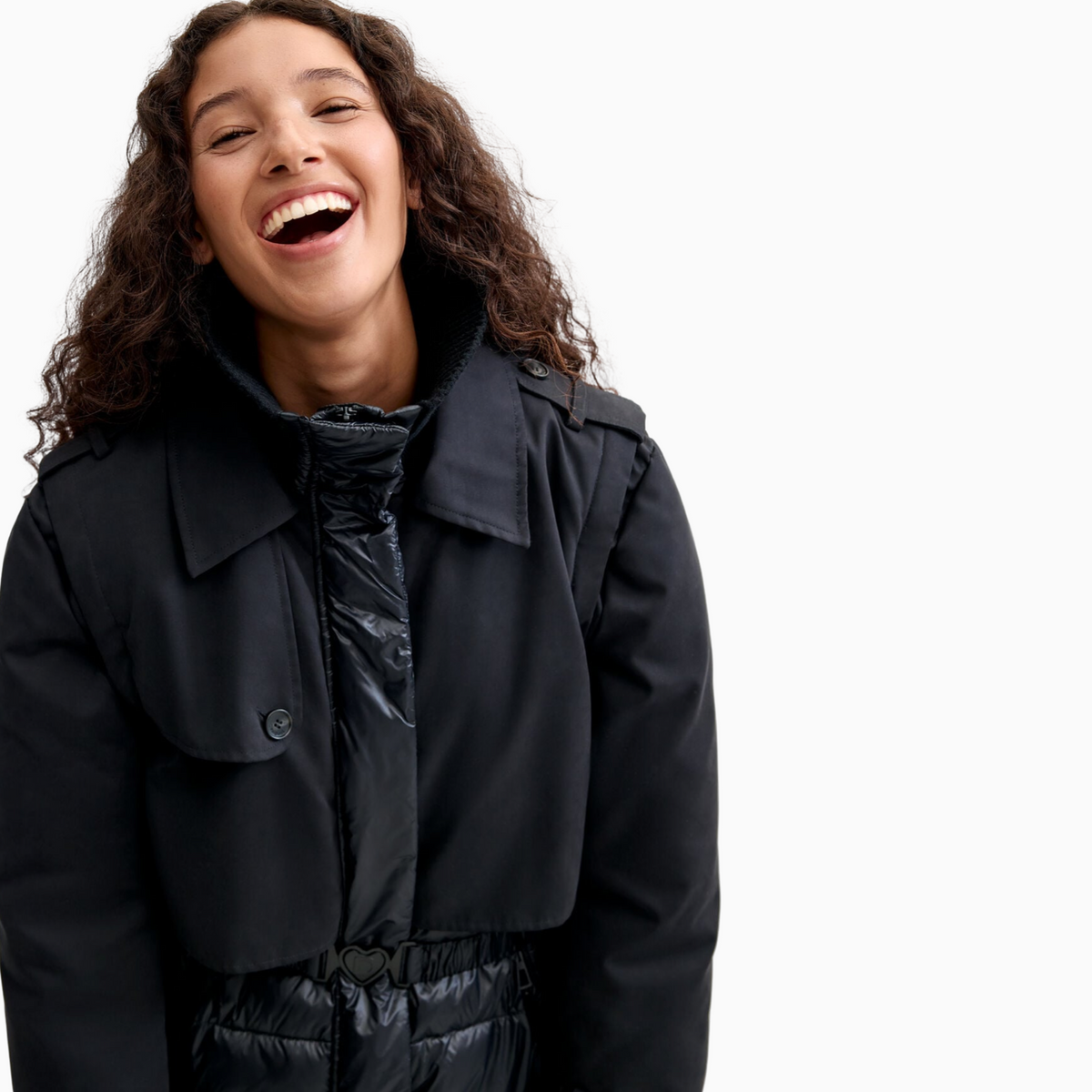 Дамско палто Desigual Women Coat 26WWEW35 2000 Close-Up