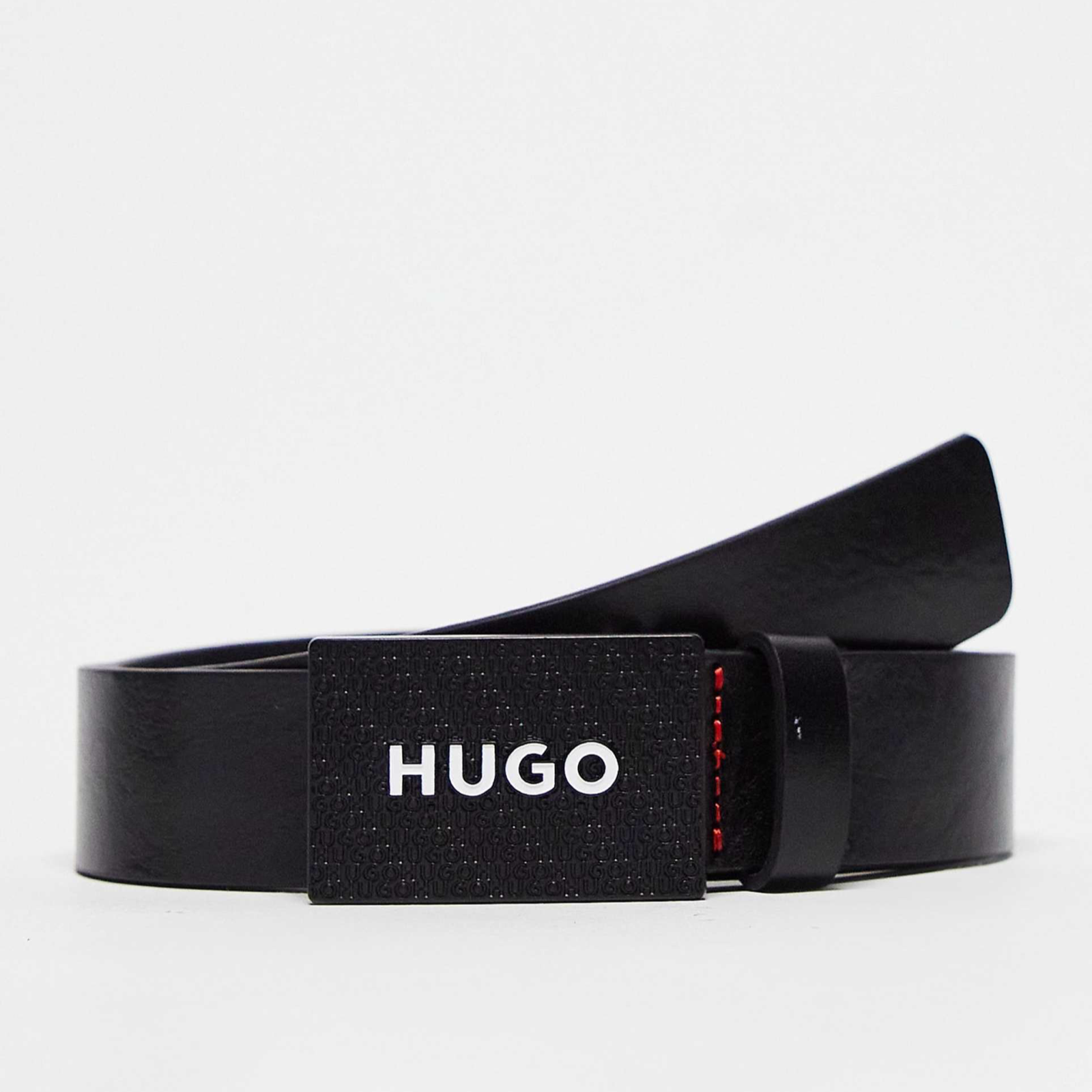 Мъжки черен колан Hugo 50536879 Front View