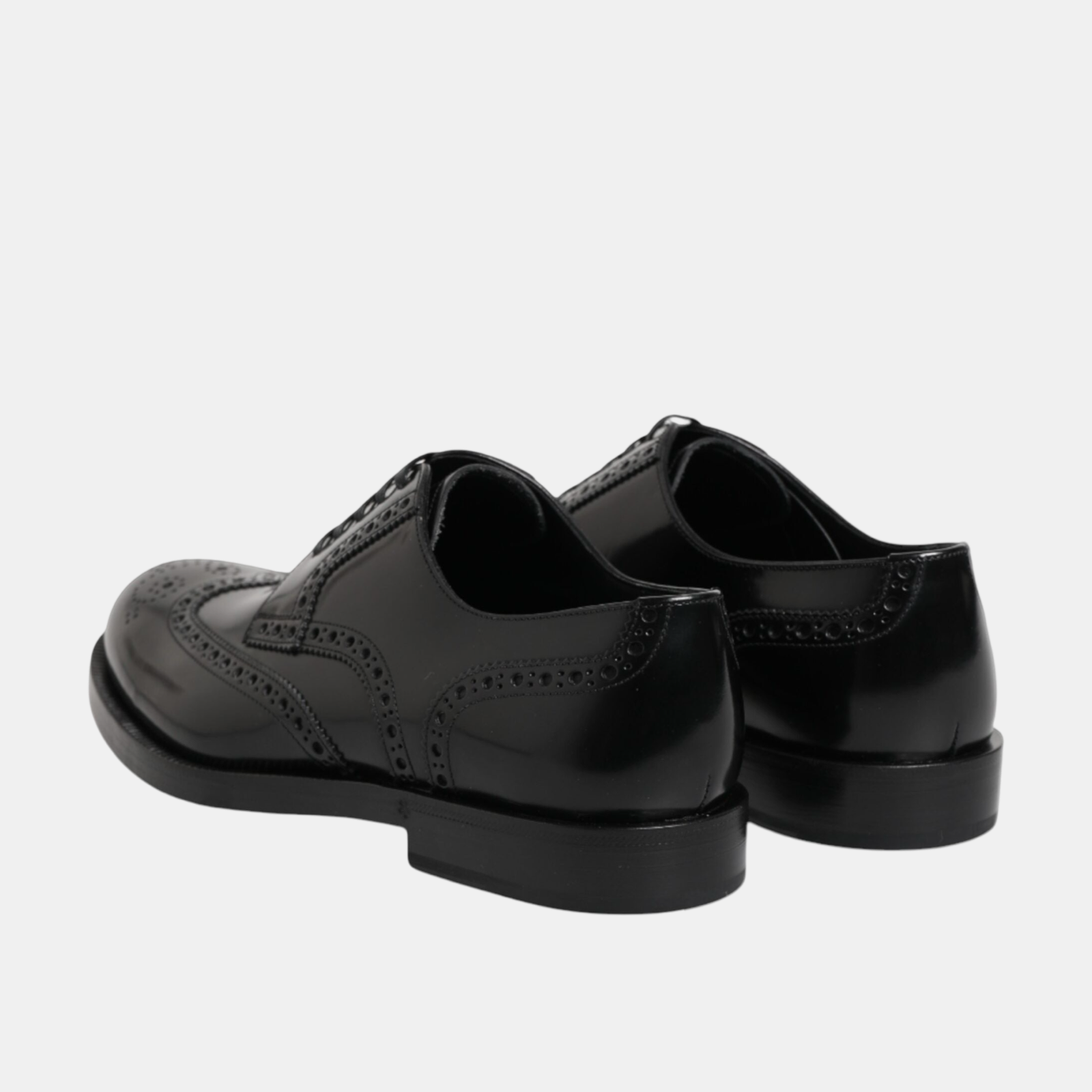 Dolce & Gabbana Derby Wingtip Men Formal Shoes A10350 A1203 MV7301 Heel View