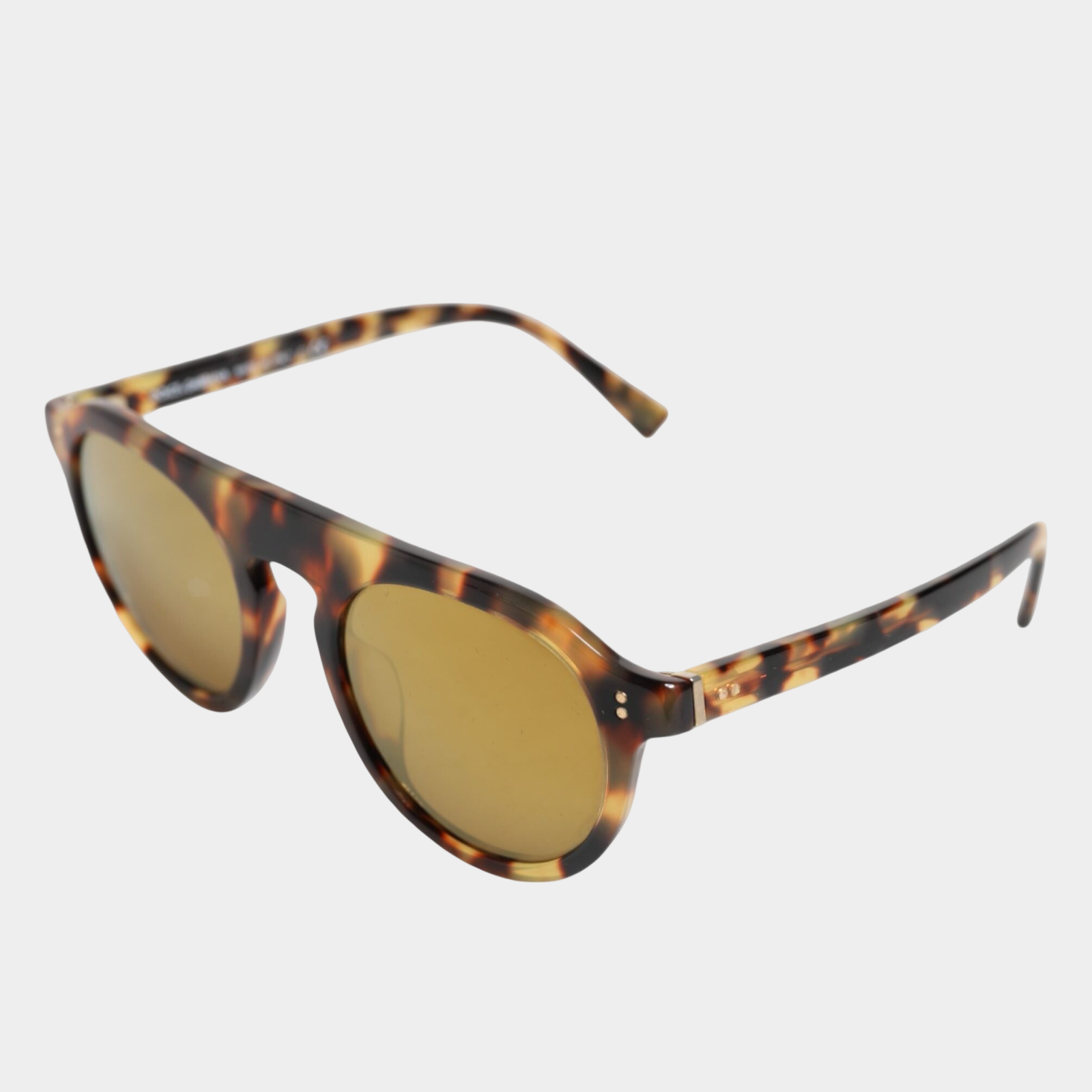 Dolce & Gabbana Brown Acetate Round Leopard Print Sunglasses DG4306F Front View
