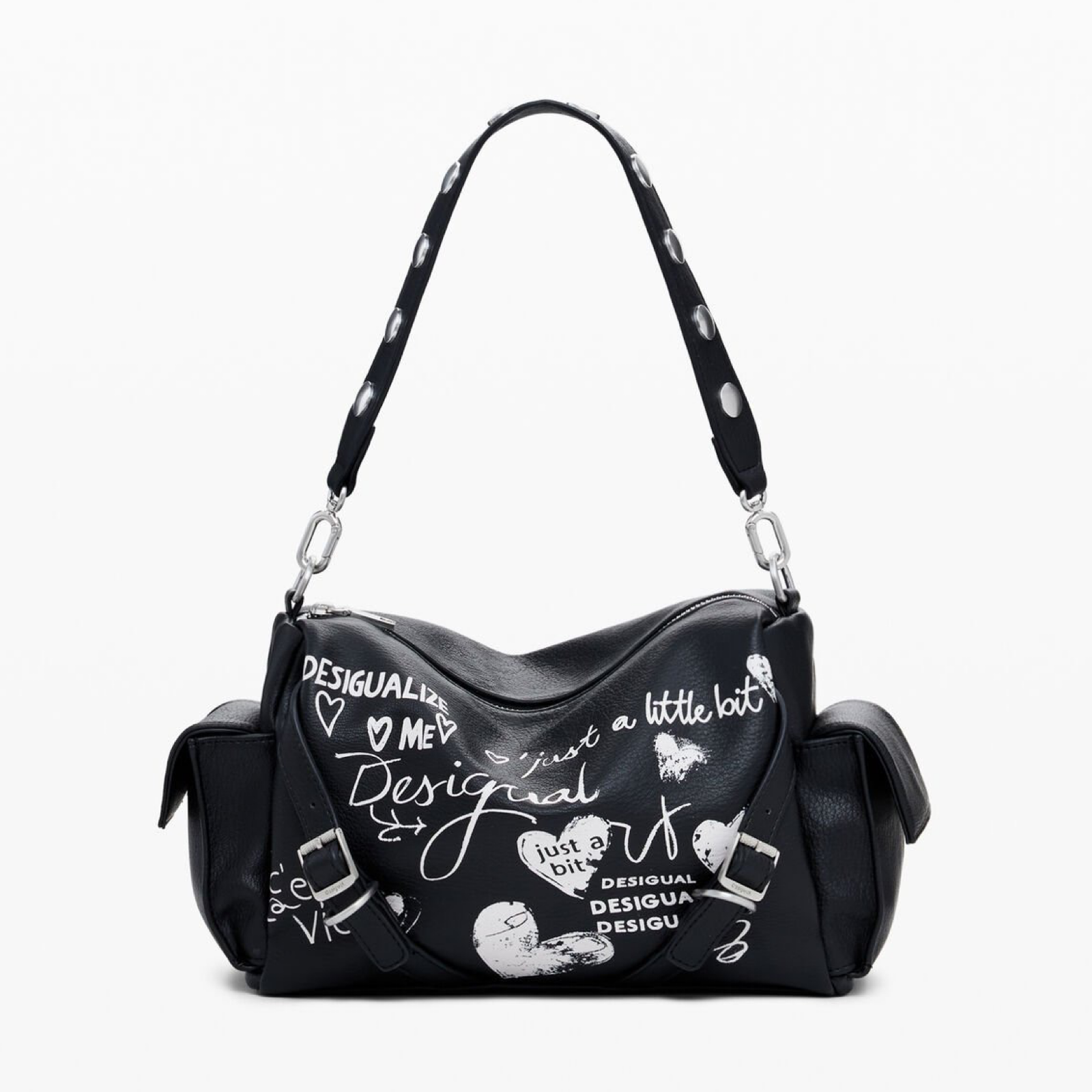 Дамска черна чанта Desigual Women Handbag 25WAXPA6 Front View