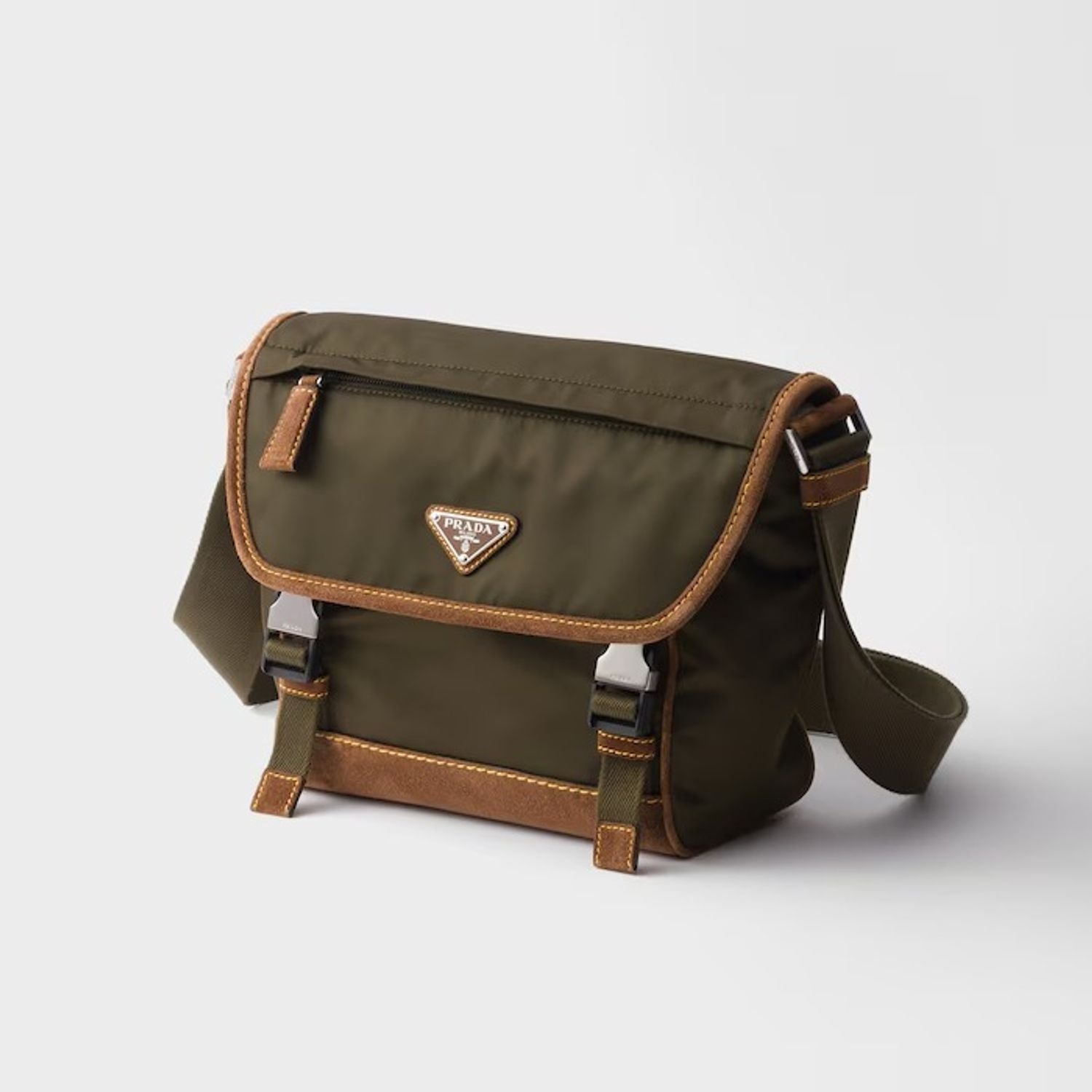 Prada Re-Nylon and Leather Shoulder Bag