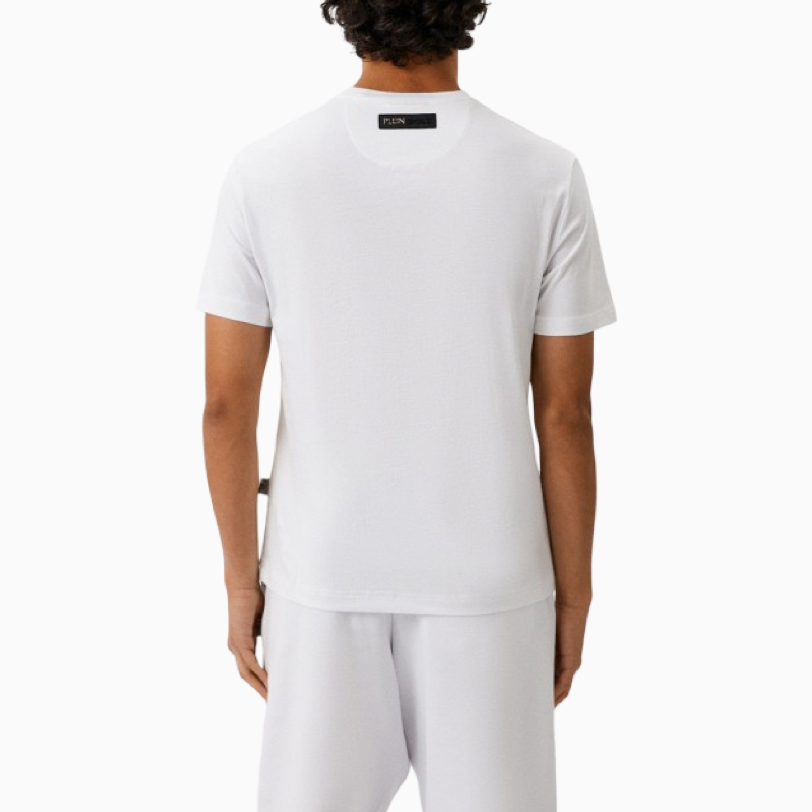 Мъжка бяла тениска Plein Sport Men T-shirt TIPS128 01 Back View