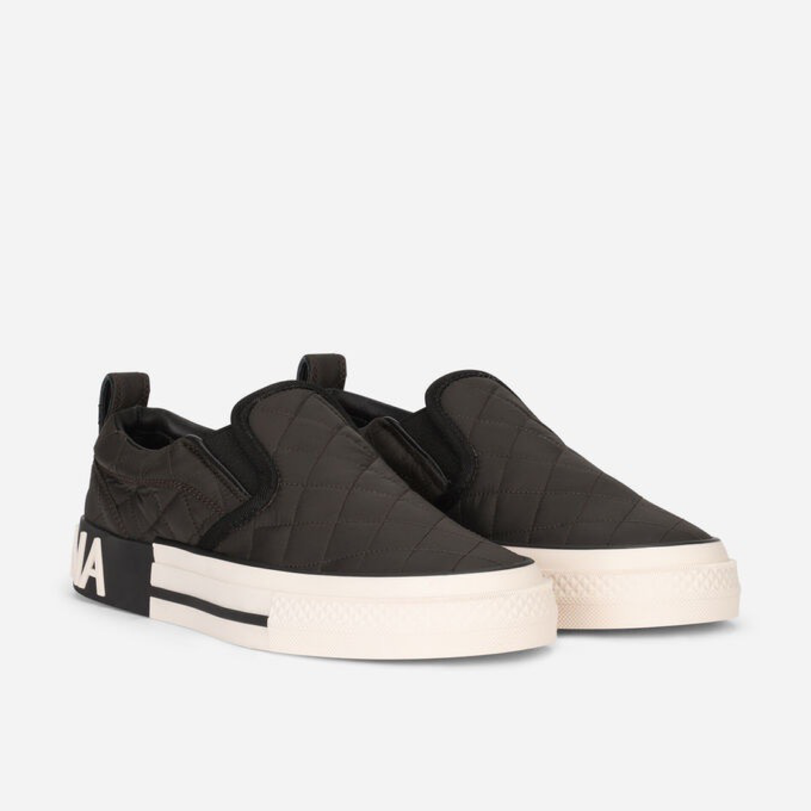 Dolce & Gabbana Custom 2.0 Quilted Slip On Sneakers CK1803 AQ1838 B956 Medial View