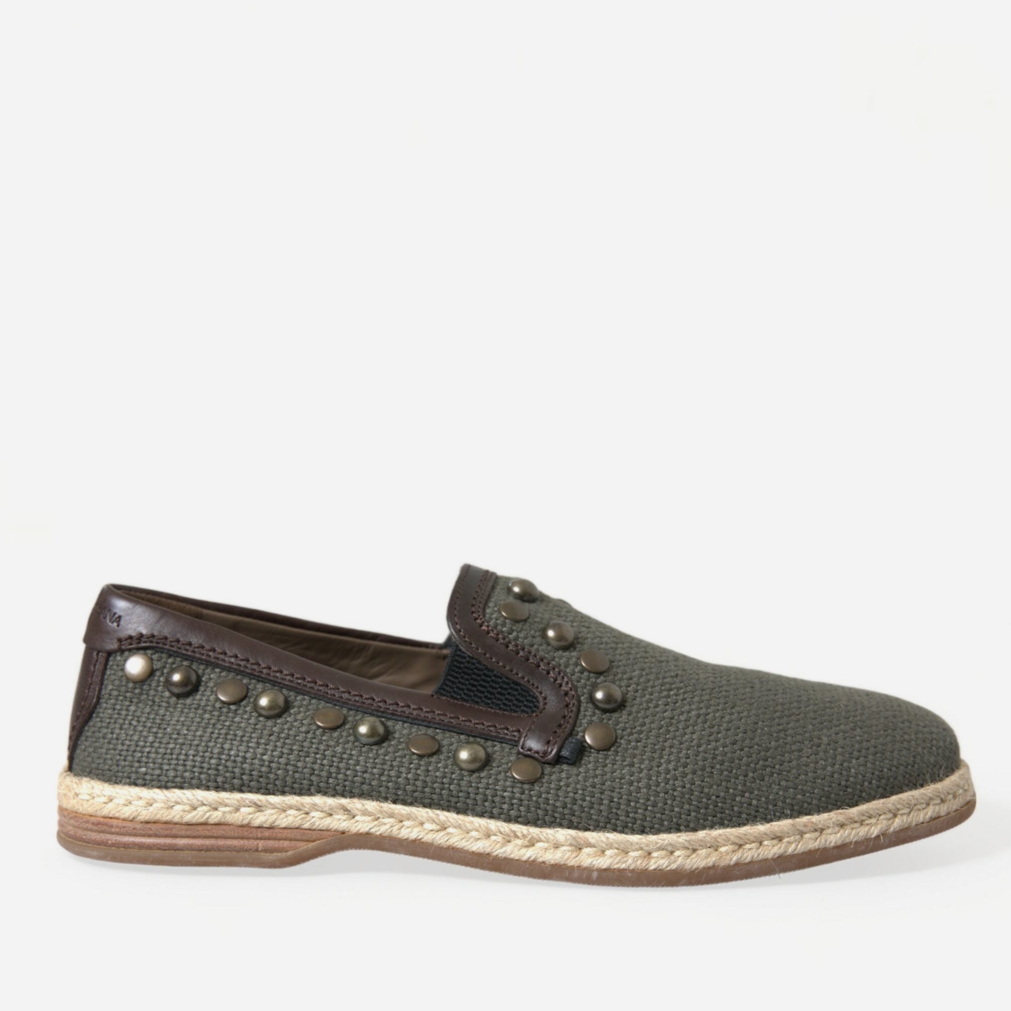 Dolce & Gabbana Studded Canvas Loafers