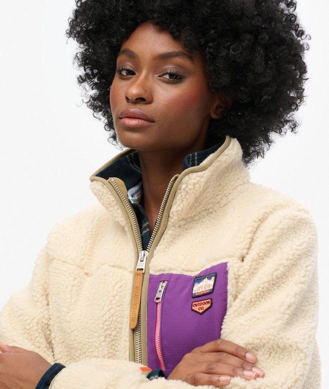 Мъжка жилетка Superdry Retro Vintage Fleece Jumper W2012343A Close-Up