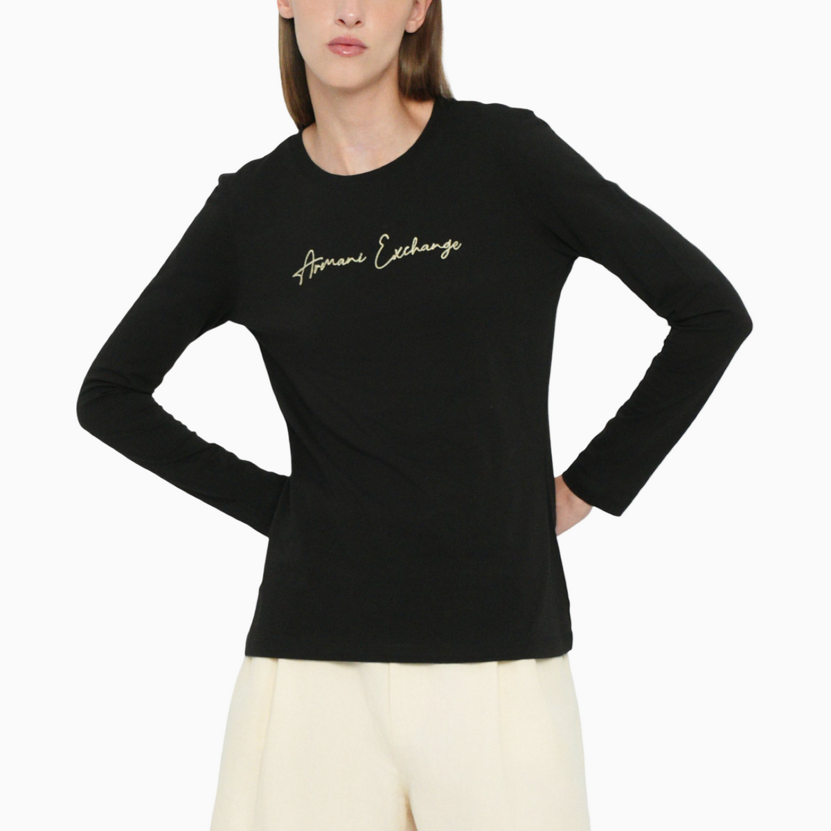Дамска блуза Armani Exchange Women Long Sleeve T-shirt XW001456 AF10356 MC021 Front View