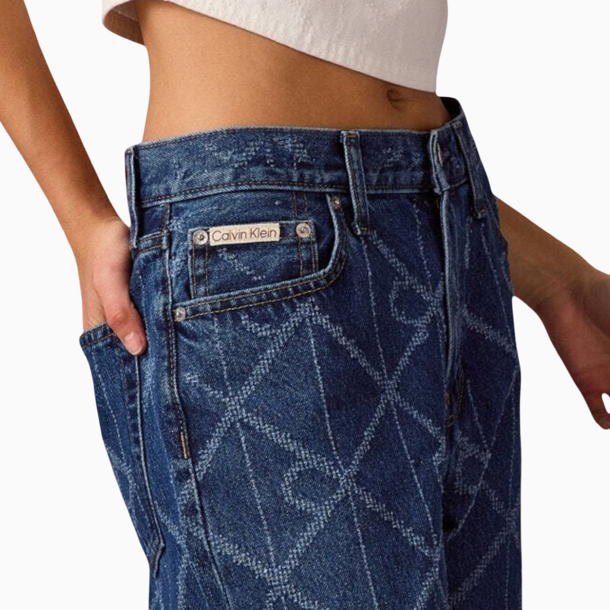 Дамски дънки Calvin Klein Jeans Women Jeans LV047D709G YY2 Close-Up
