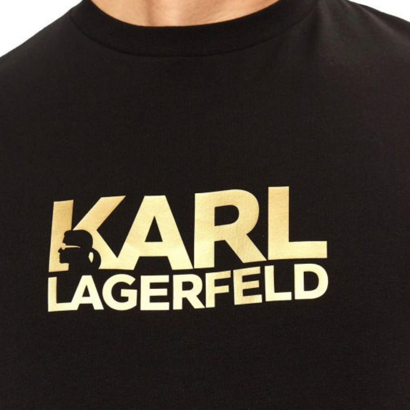 Мъжка черна тениска Karl Lagerfeld 755087 551235 160 Close-Up