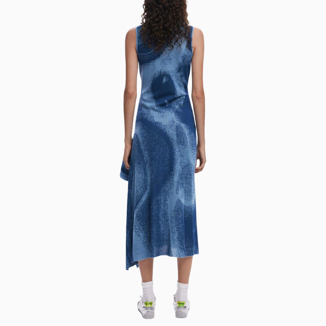 Дамска синя рокля Desigual 25SWVF10