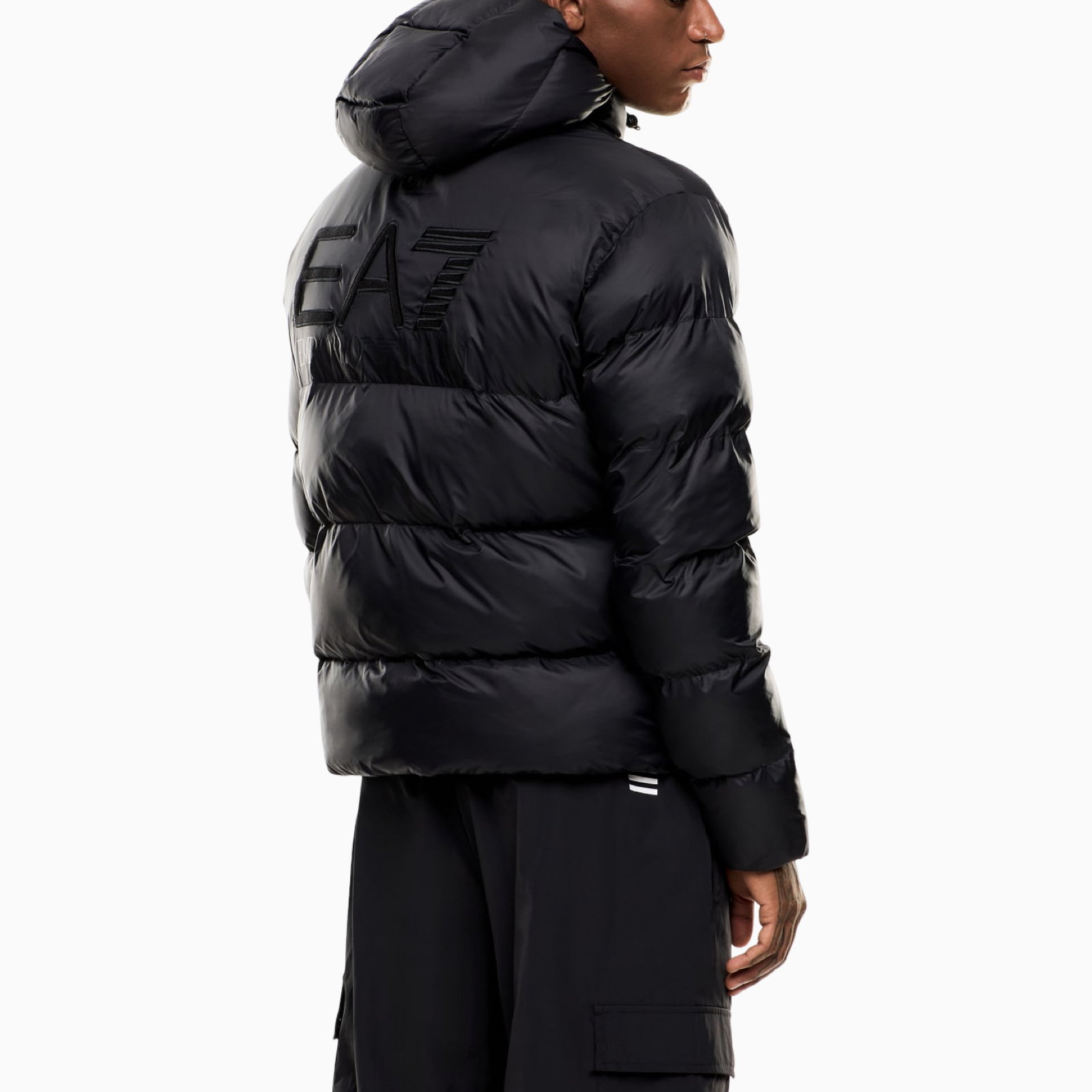 Мъжко черно зимно пухено яке EA7 Emporio Armani 7M000694 AF15956 Back View