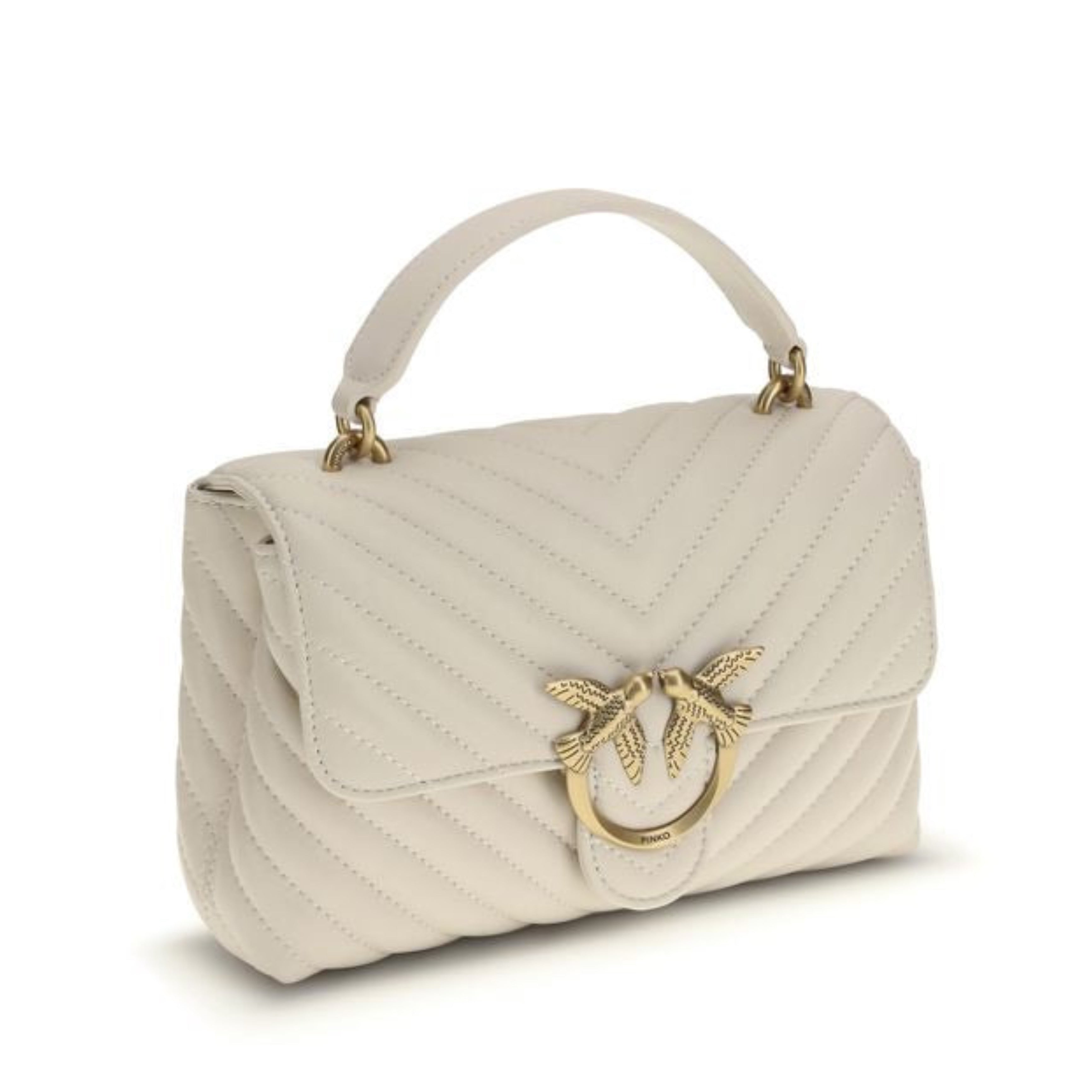 Дамска чанта Women’s handbag Pinko Mini Lady Love Bag Puff 100044A0GKZ14Q  White angled view