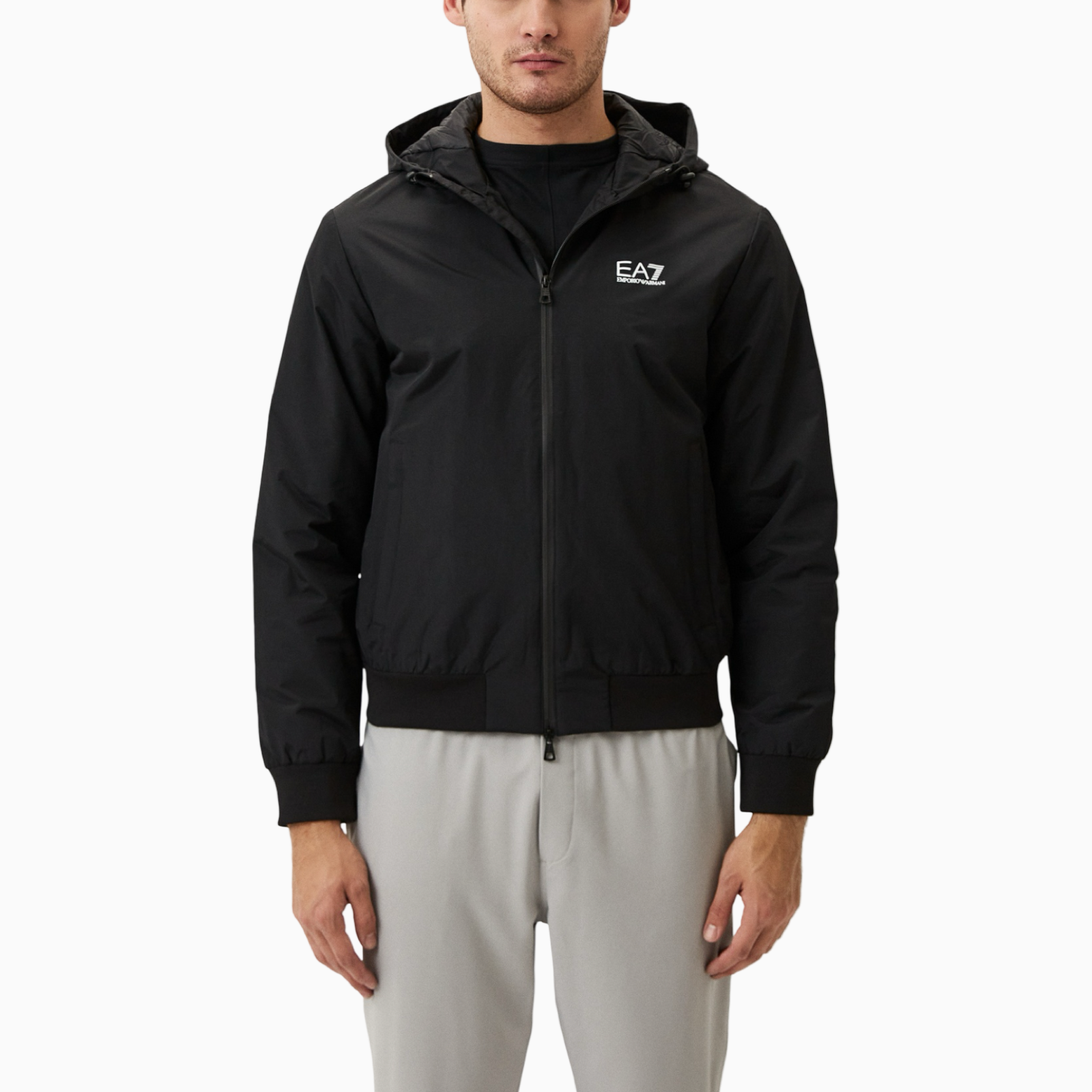 Мъжко черно яке EA7 Emporio Armani Men Jacket 8NPB21 PNFZZ Front View