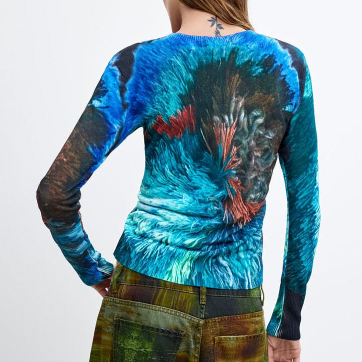 Дамски пуловер Desigual women’s sweater 26WWJF02 5013 Back view 