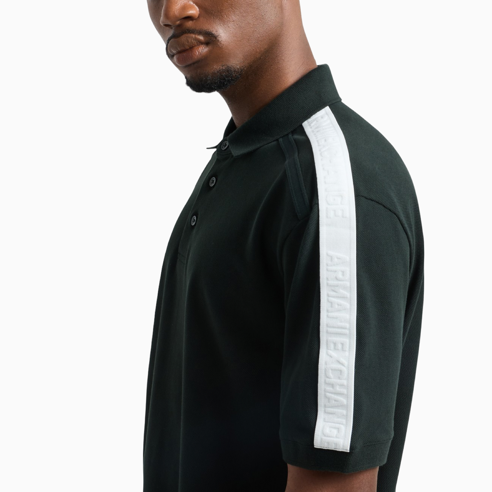 Мъжка зелена поло тениска Armani Exchange Polo XM000307 AF10366 Close-Up