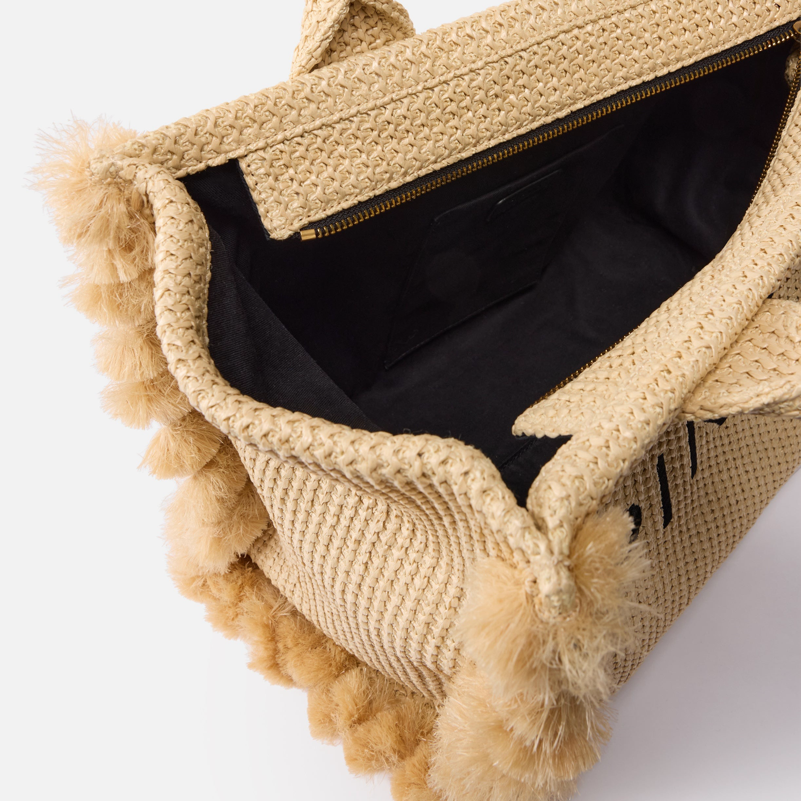 Дамска плажна чанта Pinko Beach Shopper Rafia Bag 106673 A39Y HZ3Q Inside View