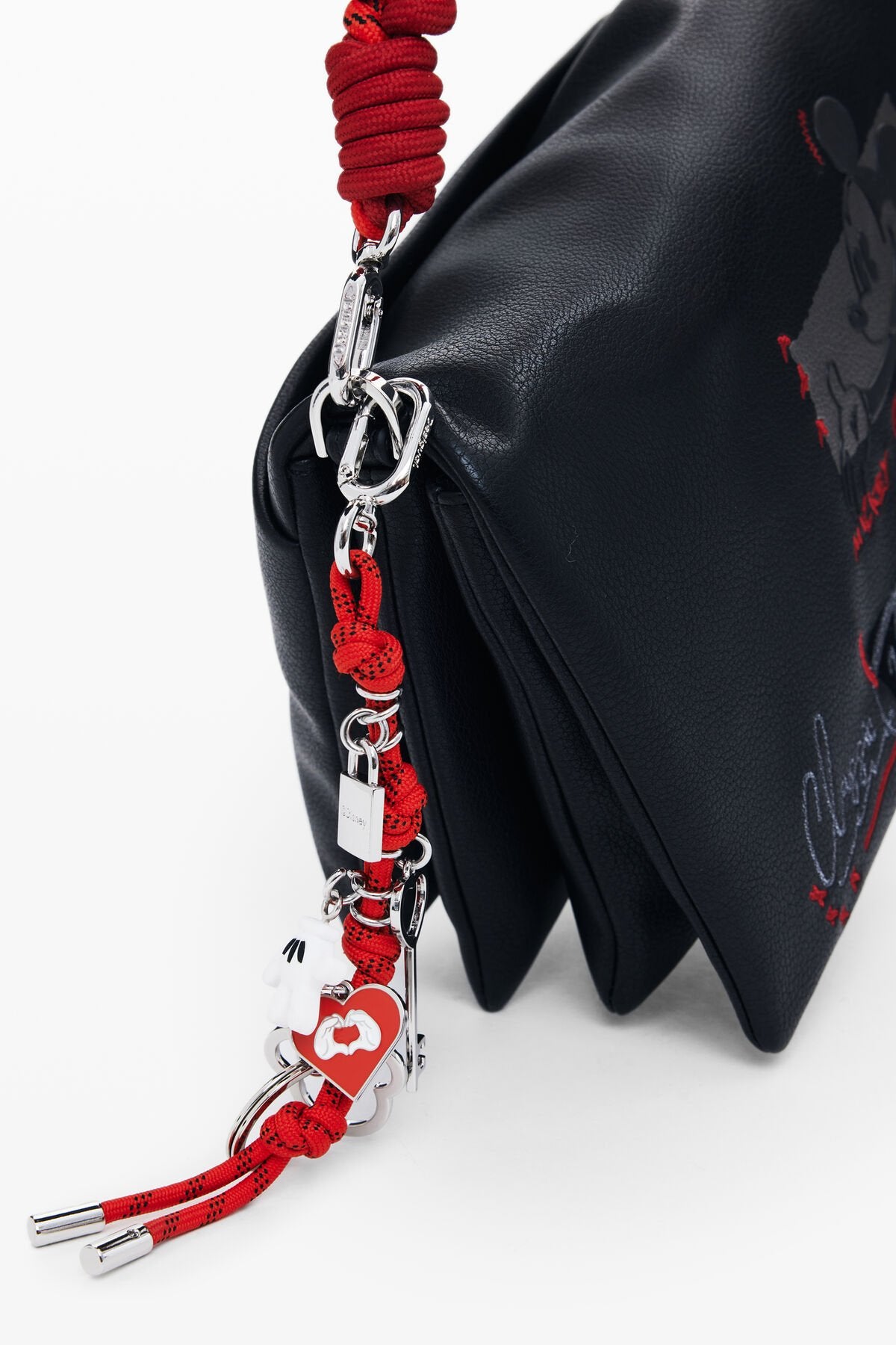 Дамска чанта Women’s shoulder bag Desigual with Mickey Mouse™ print 25WAXP19 2000 Black detail view