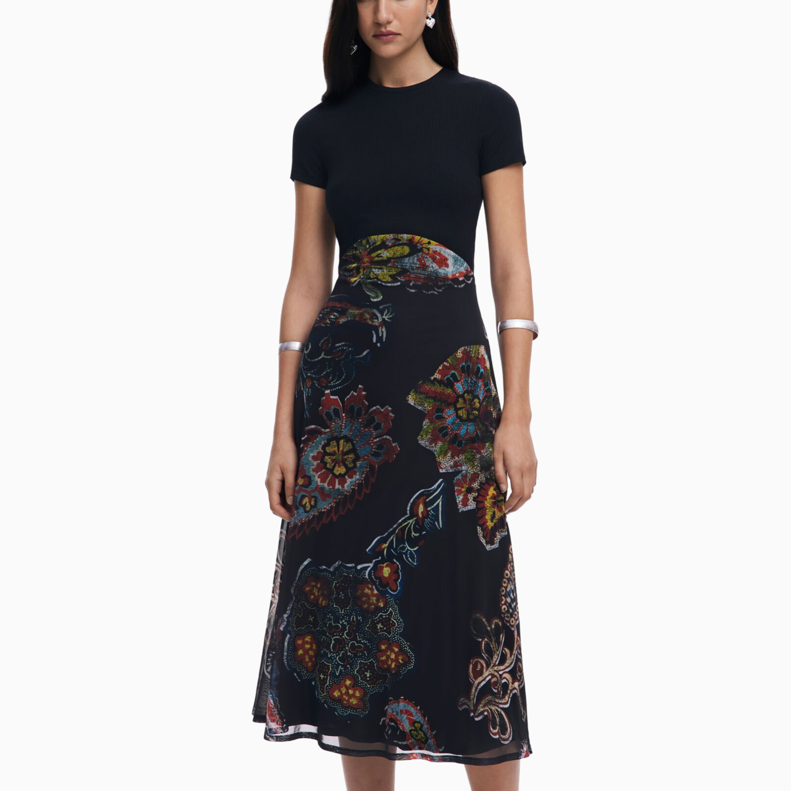 Дамска черна рокля Desigual by Mr. Christian Lacroix 25SWVK32