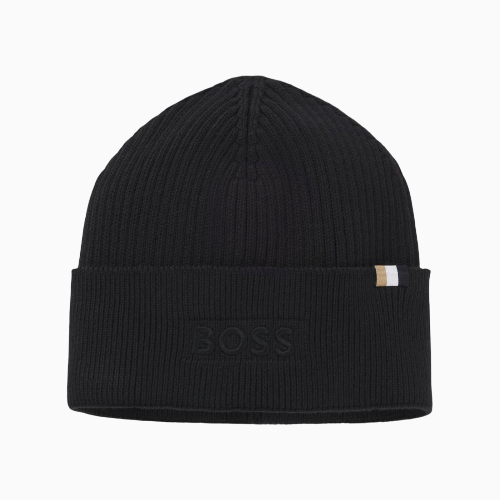 Мъжка черна зимна шапка Boss Men Hat 50522427 Front View