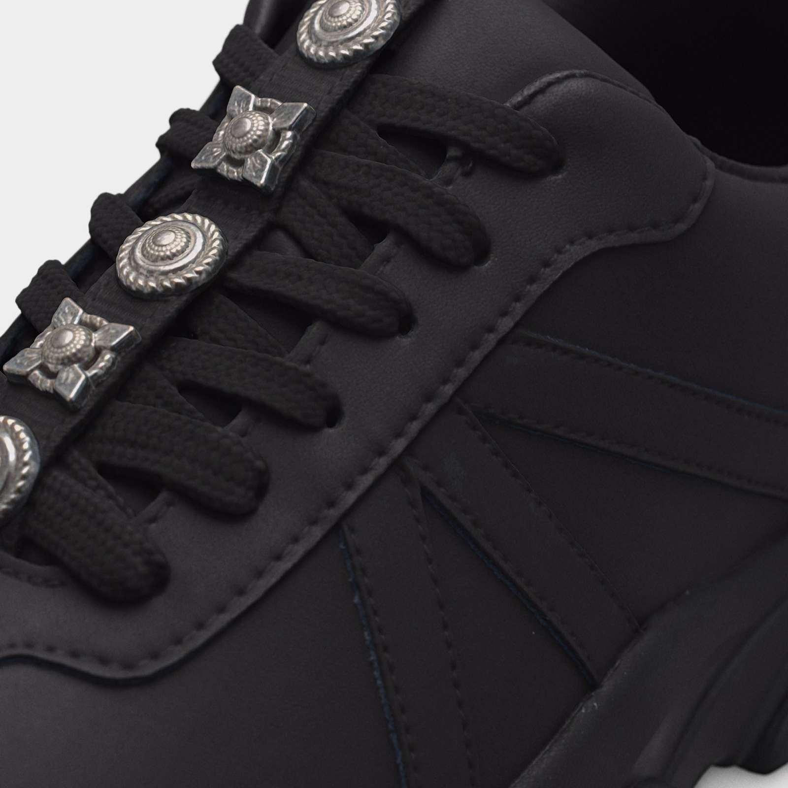 Мъжки черни кецове Just Cavalli Fondo Liuk Men Sneakers 80QA3SH6 ZPC15 899 Close-Up