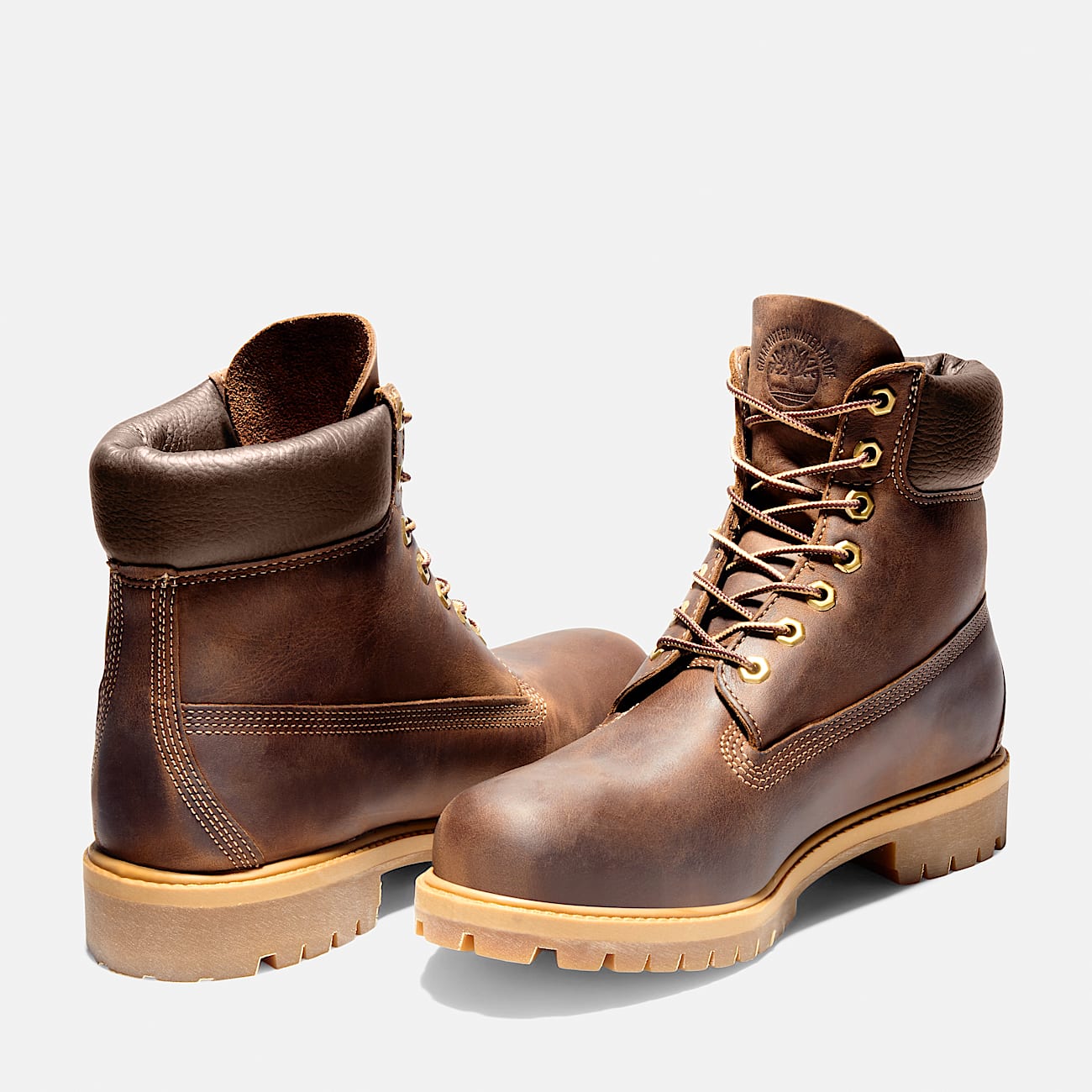 Мъжки боти кубинки Men’s Premium 6 Waterproof Ankle Boots Timberland TB127097214 Brown mixed view