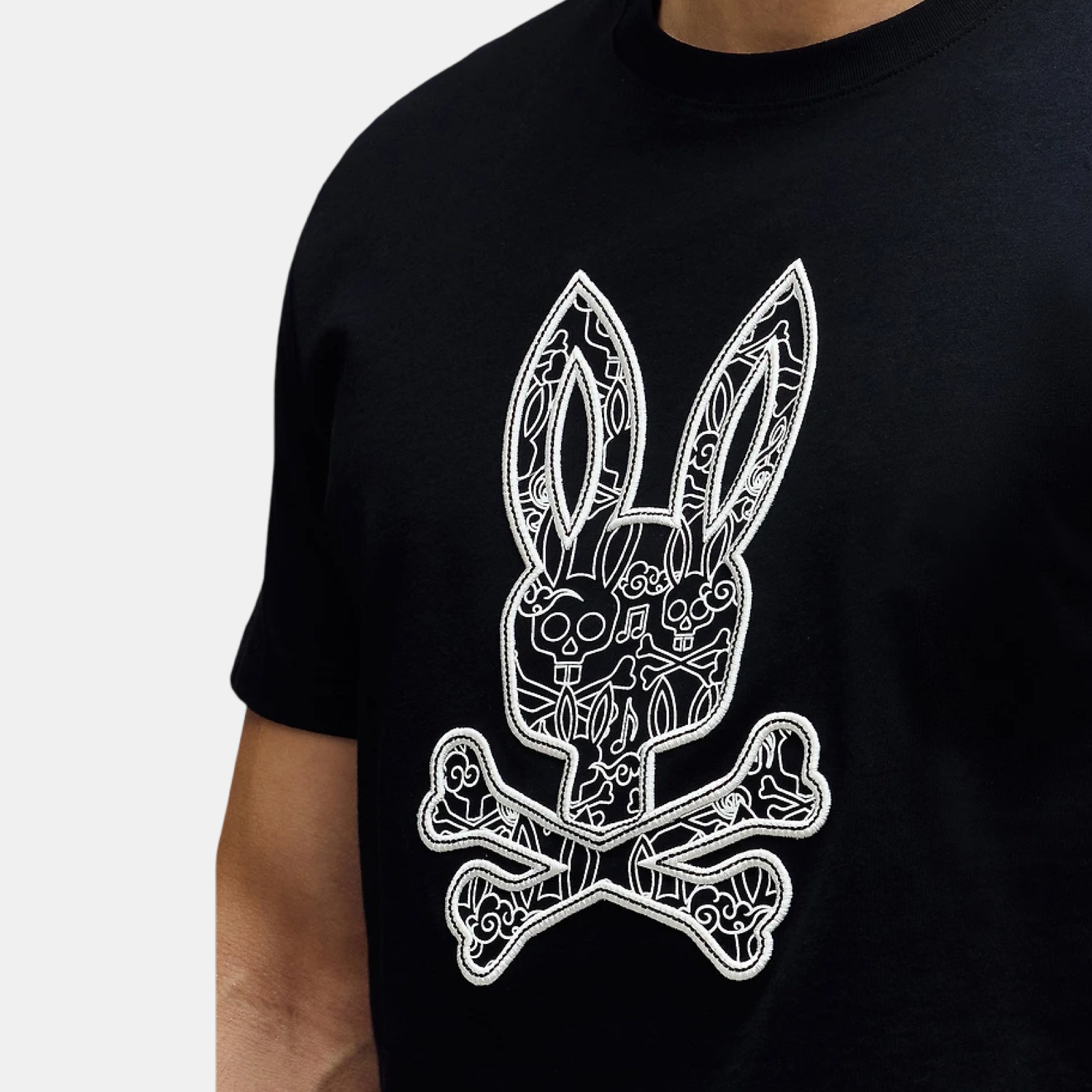 Мъжка тениска Psycho Bunny Men T-shirt MT0200214 001 Close-Up
