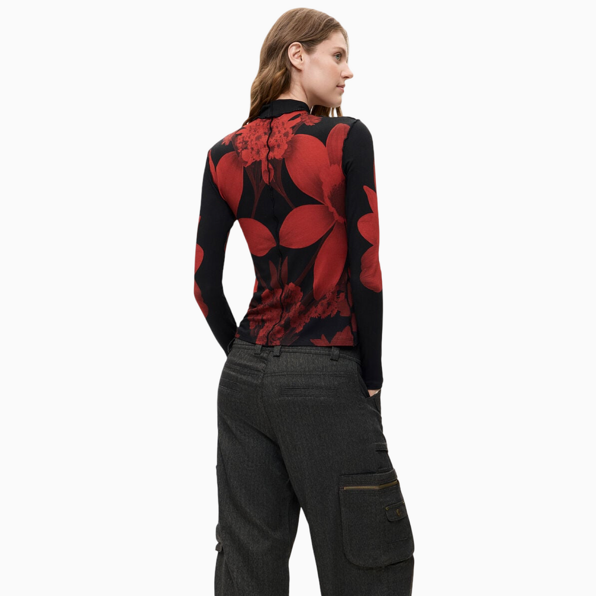 Дамска блуза Desigual Knit T-shirt 26WWTK54 2000 Back View