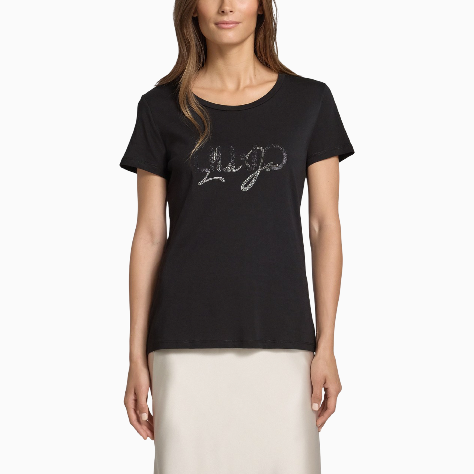Дамска черна тениска Liu Jo Women T-shirt TF5287 JS923 Front View