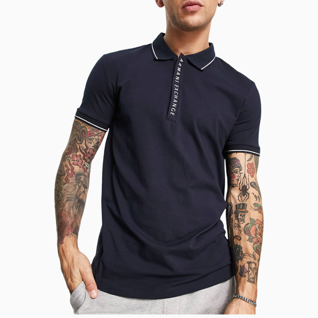 Мъжка тъмно синя поло тениска Armani Exchange 8NZF71 ZJH2Z1 1510