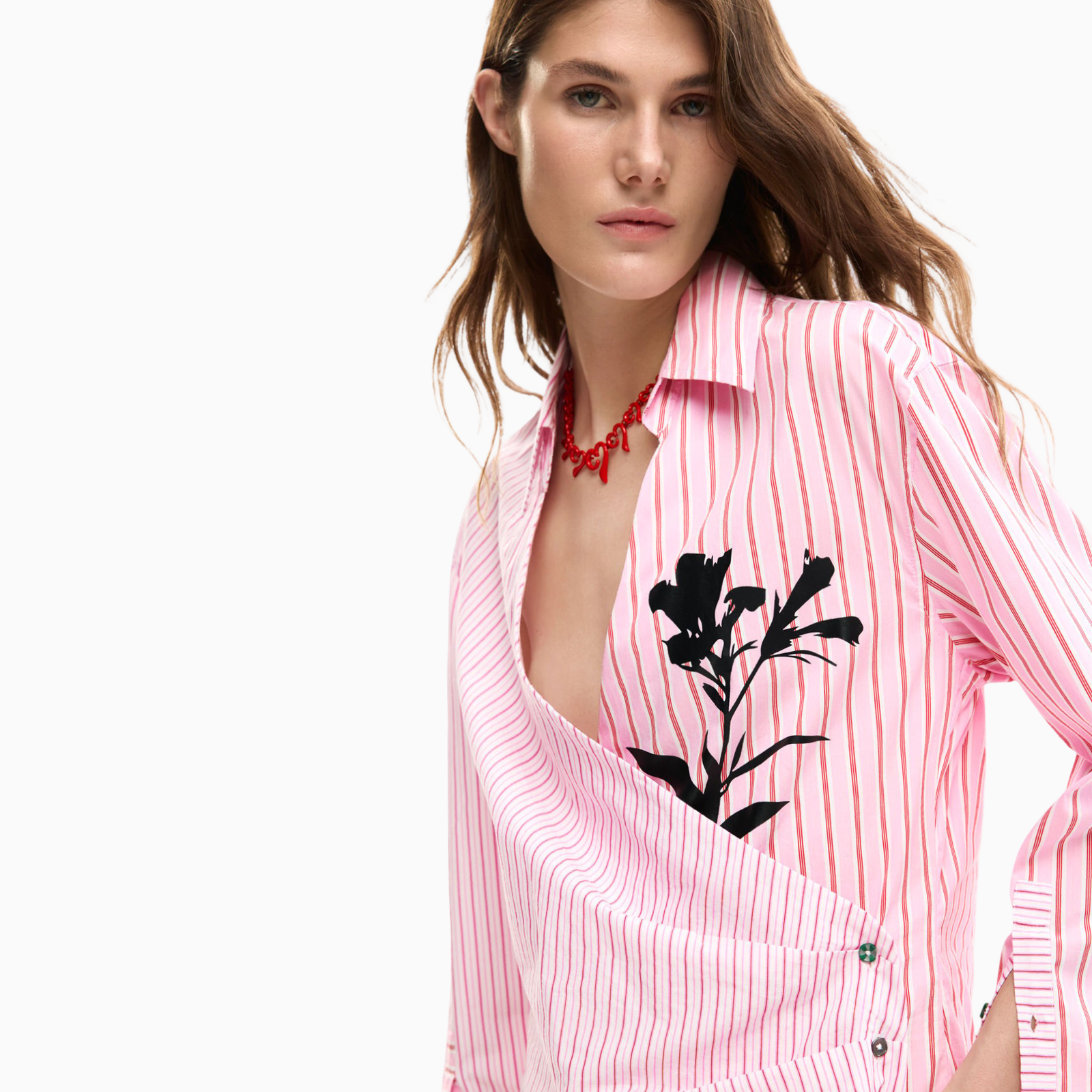 Дамска рокля Desigual Women Shirt-Style Dress 26SWVW01 3025 Close-Up