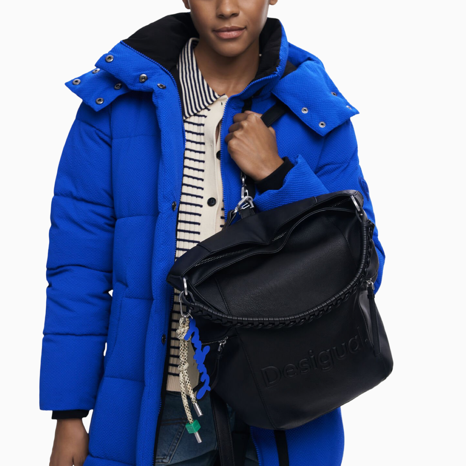 Дамска черна раница Desigual Women Rucksack 25WAKP07 Model View