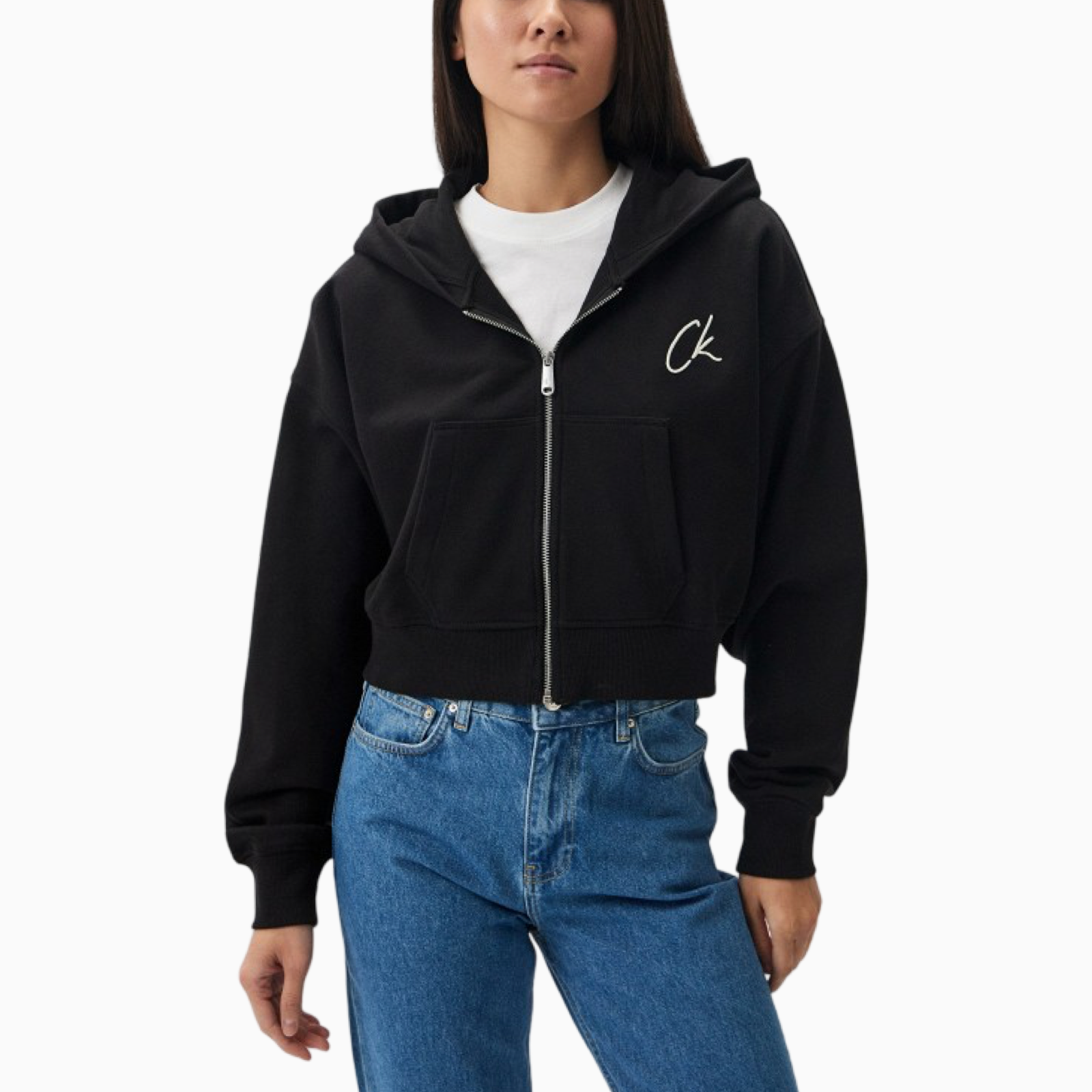 Дамски черен суичър Calvin Klein Jeans J20J224440