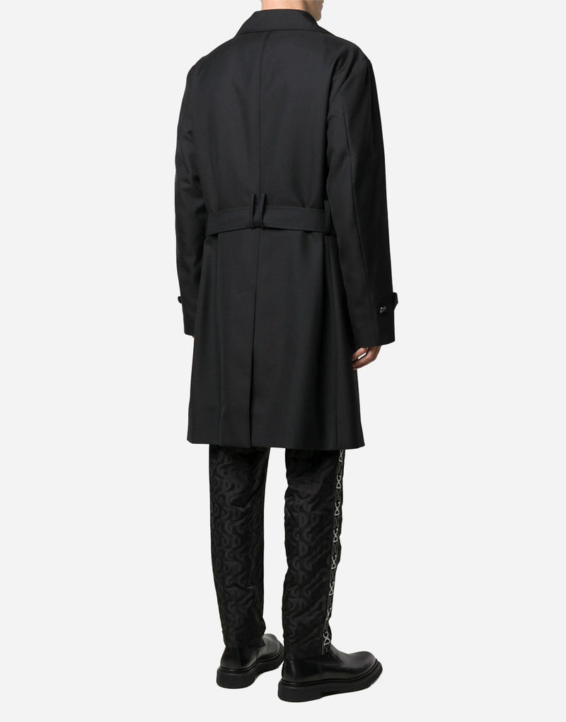 Мъжки луксозен черен тренчкот DOLCE & GABBANA Men’s Black Double Breasted Trench Coat