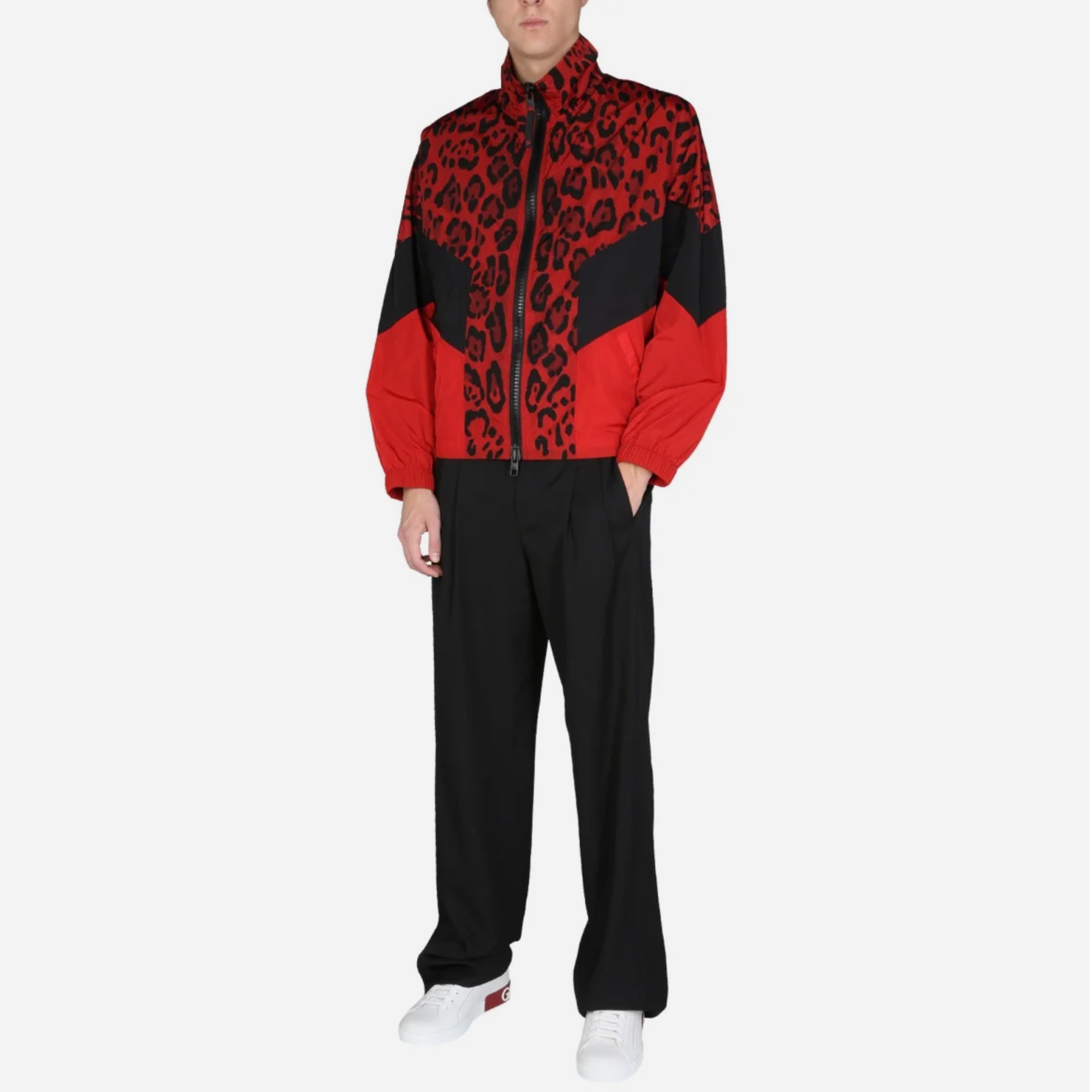 Dolce & Gabbana Red Leopard Jacket