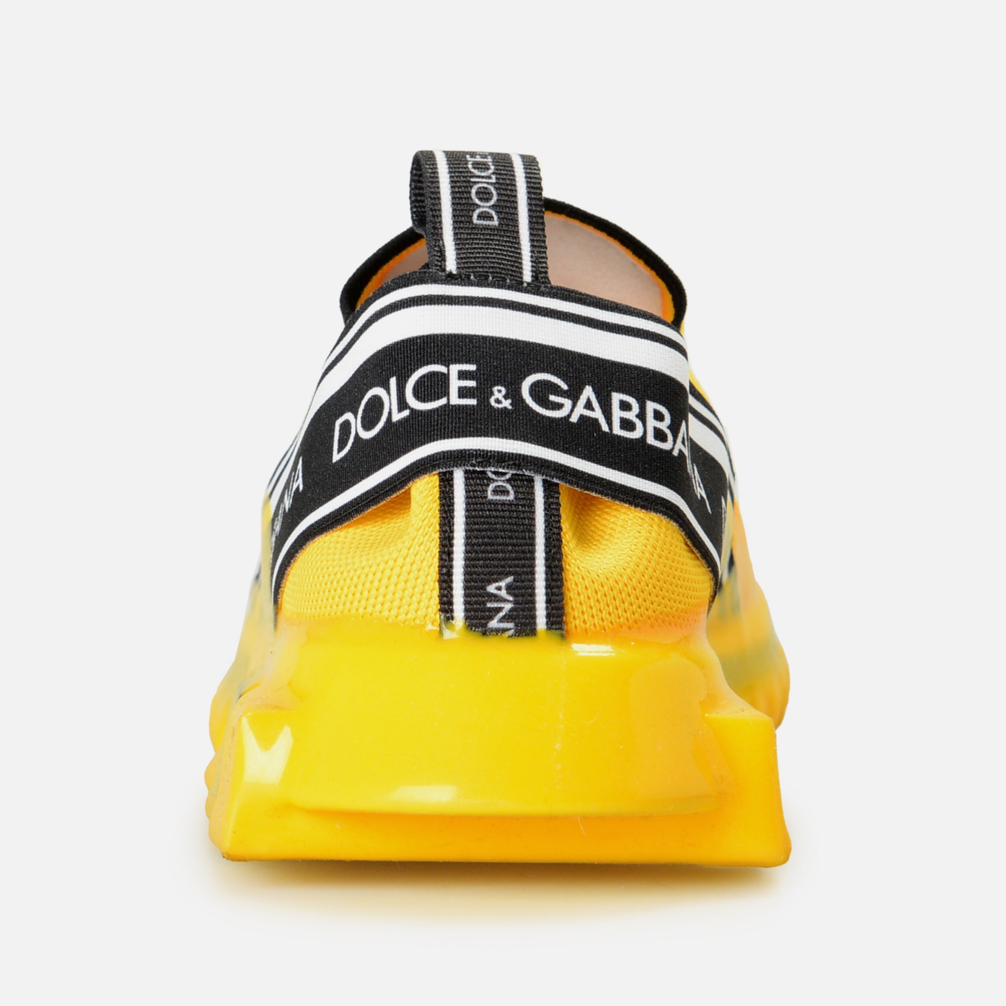 Унисекс луксозни маратонки Dolce & Gabbana Sorrento Yellow Slip On Sneakers в жълто