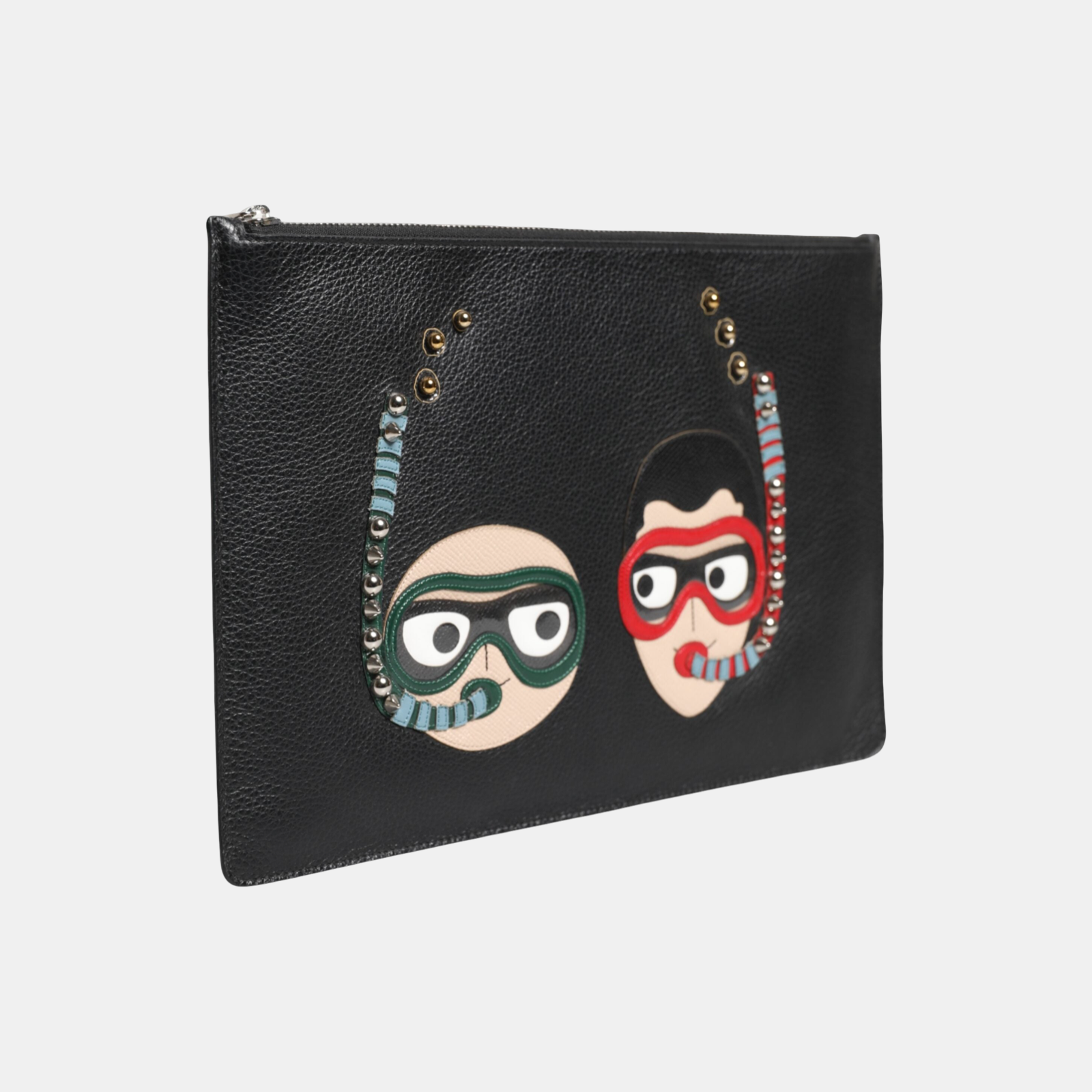 Dolce & Gabbana #DGFAMILY Embellished Men Clutch Bag BP2182 AU9501 80999 Side View